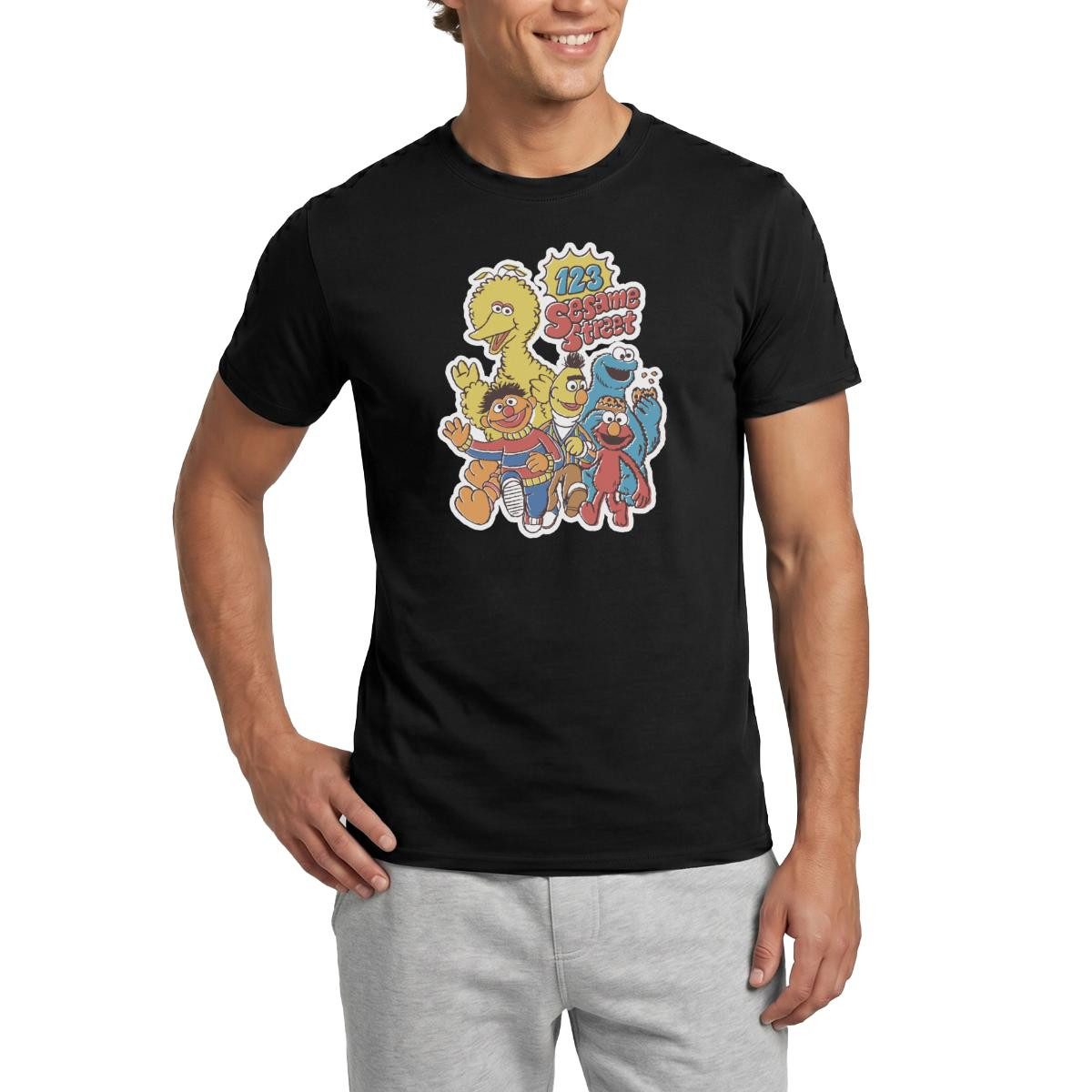 Spreadshirt T-Shirt Sesamstraße 123 Sesame Street Charaktere Männer T-Shirt (1-tlg)