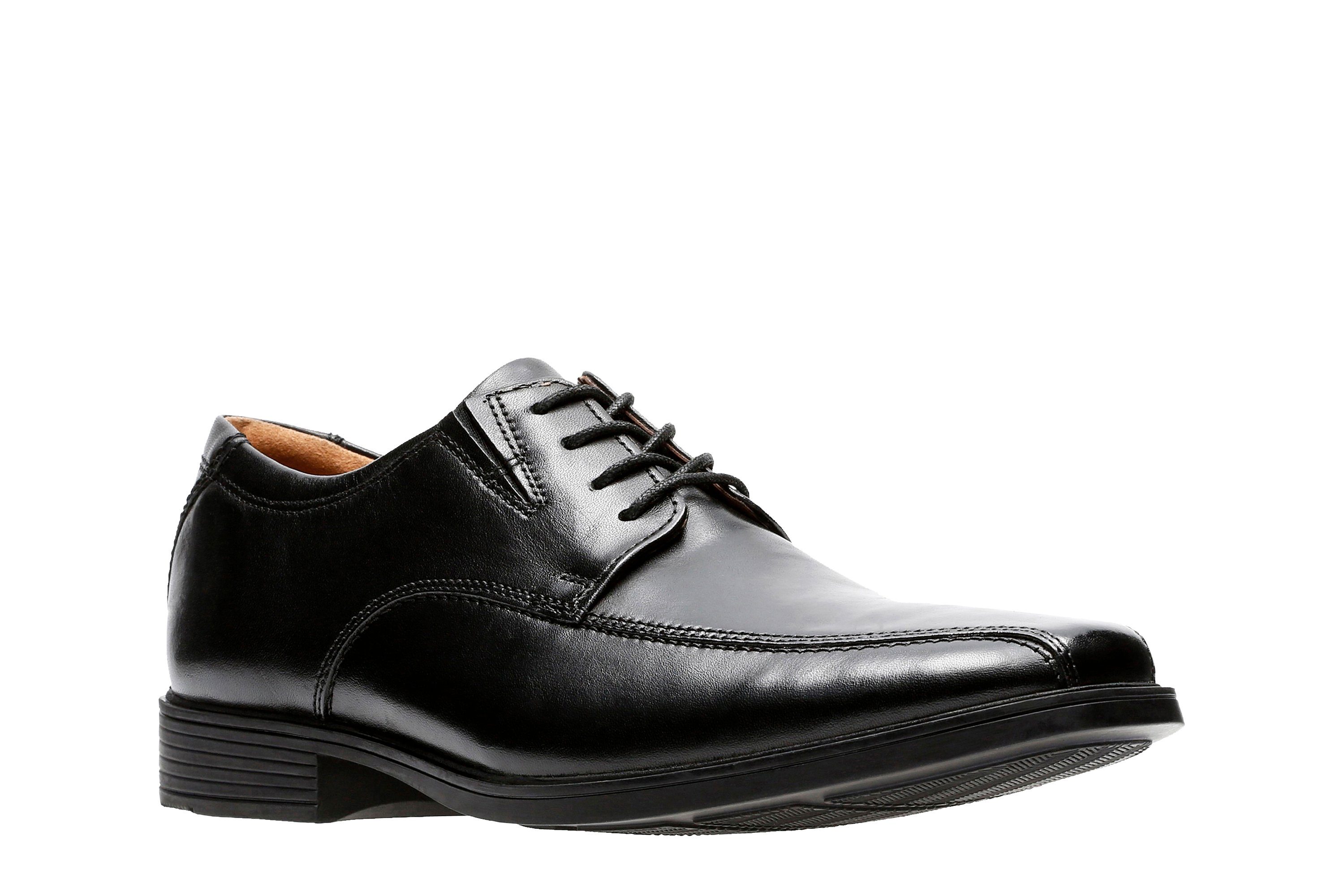 Clarks Tilden Walk Schnürschuh mit modischer Ziernaht schwarz