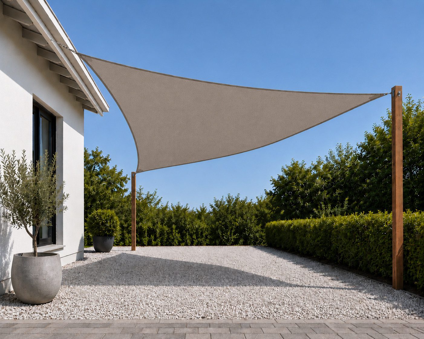 heimtexland Sonnensegel Sonnenschutz Segel wetterfest Dreieckig, (Typ935), Dreieckssegel UV-Schutz für Garten Carport Terrasse
