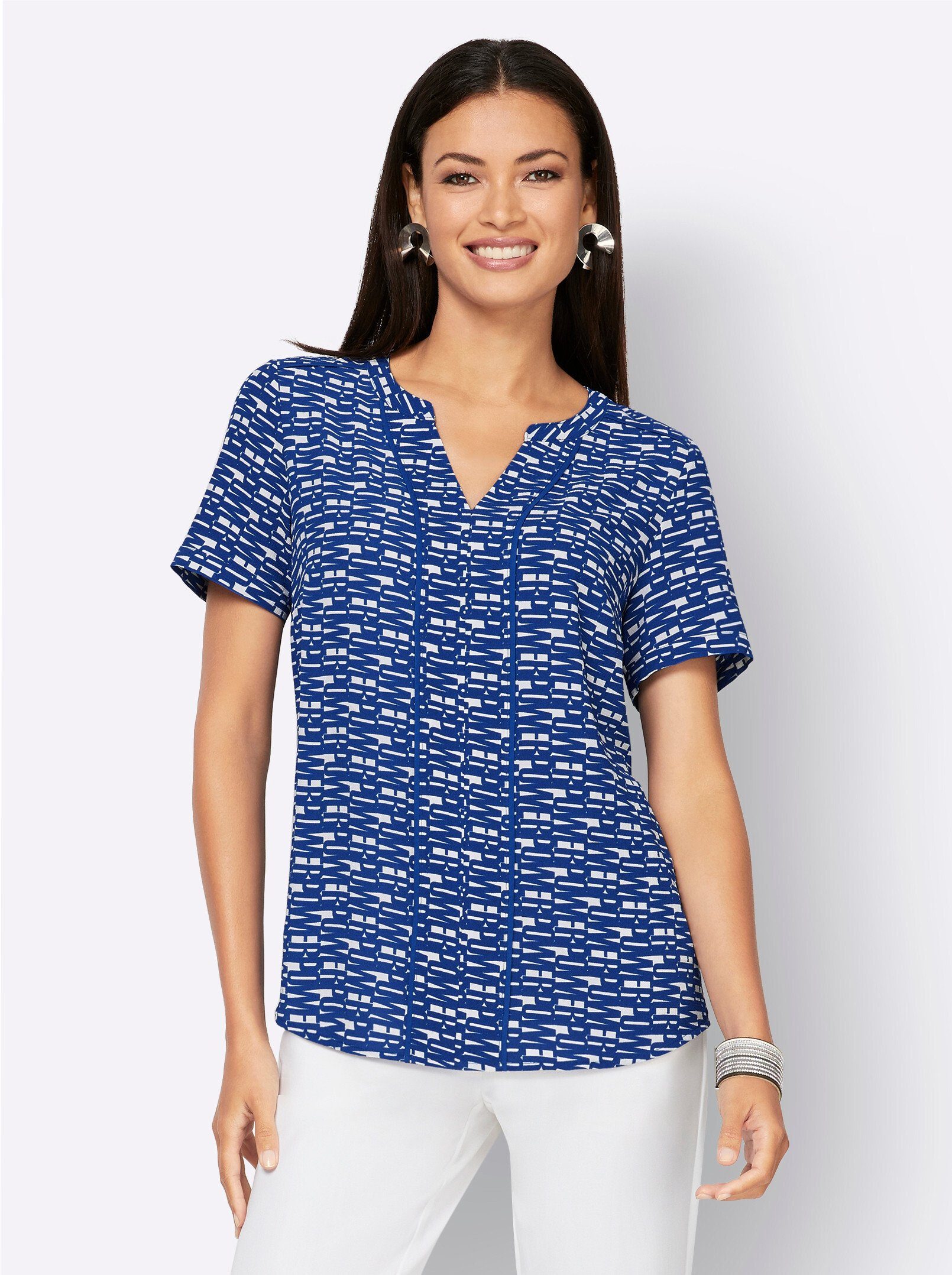Klassische Bluse Kurzarmbluse
