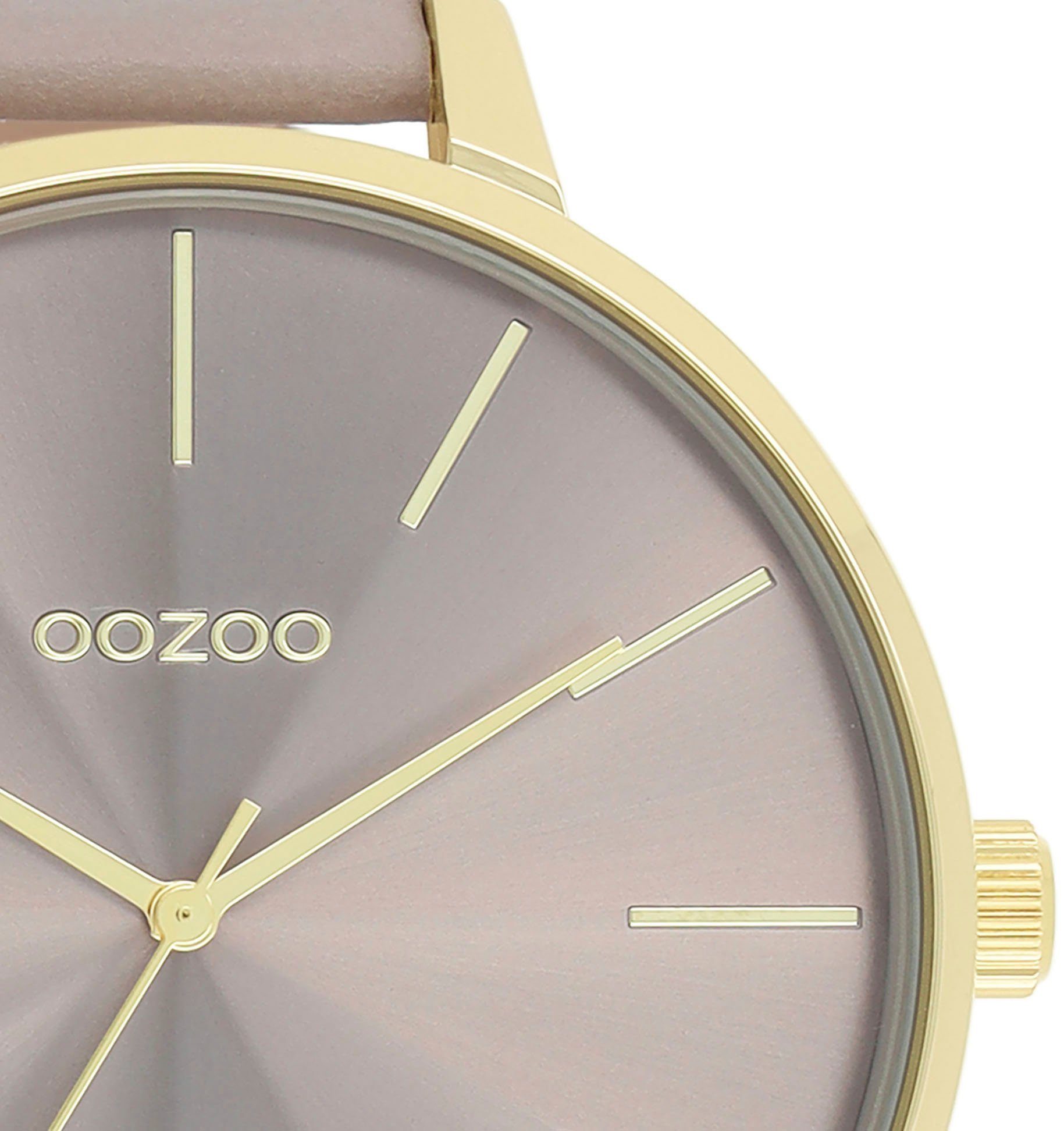 Gehäuse OOZOO IP-beschichtet, ca. aus goldfarben Quarzuhr C11256, Ø 48 mm Metall,