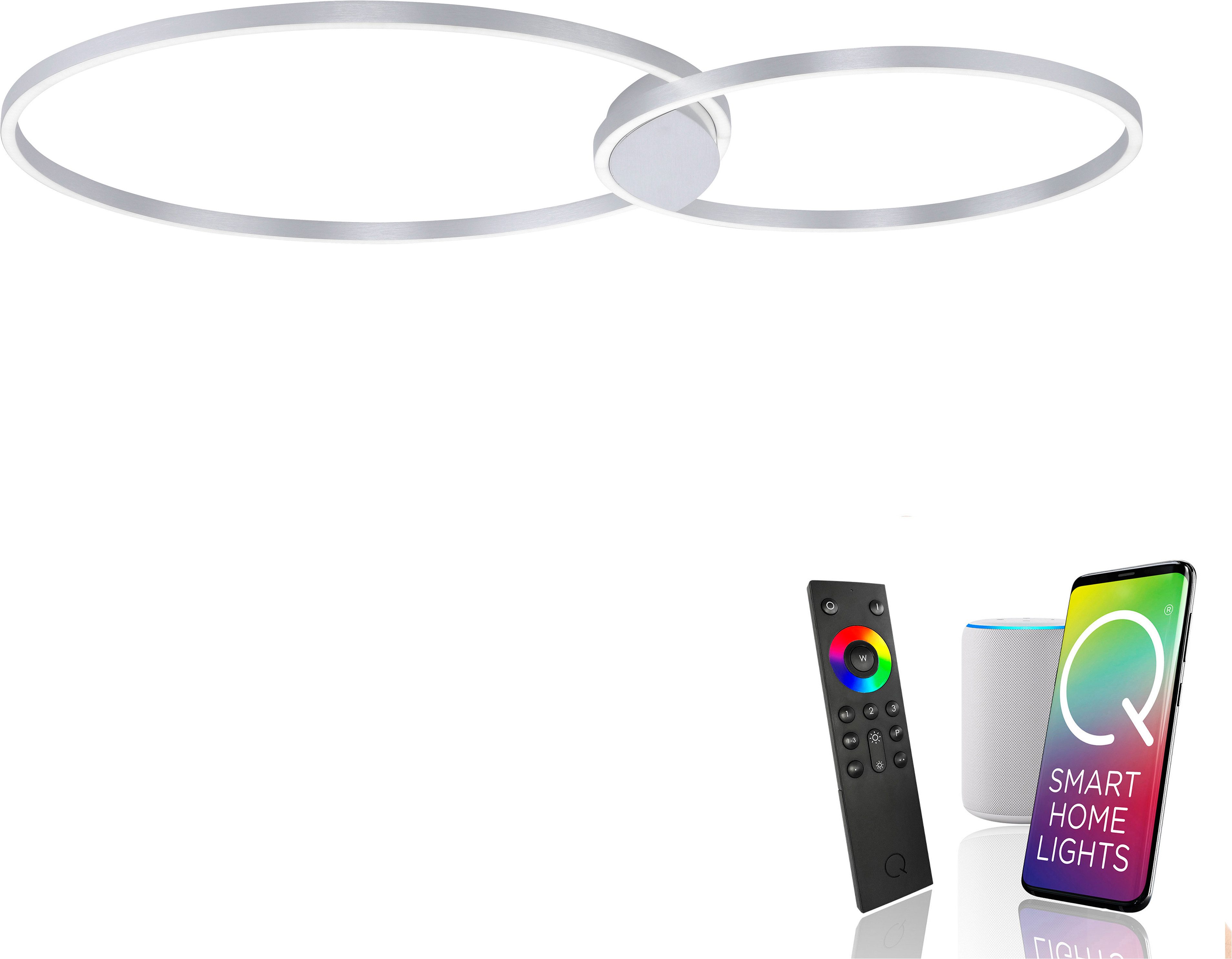 Neuhaus Q SMART HOME LIGHTS LED Deckenleuchte Q-KATE, Smart Home, LED fest integriert, warmweiß - kaltweiß