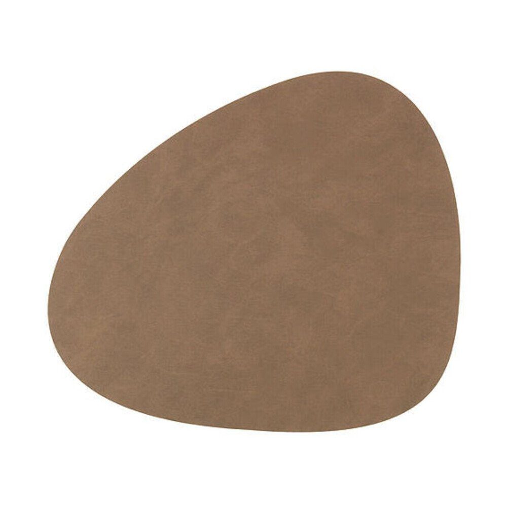LIND DNA Platzset Tischset L 37x44 cm Curve Nupo brown, (1-St), Tischset, 37,00cm, Naturkautschuk, braun