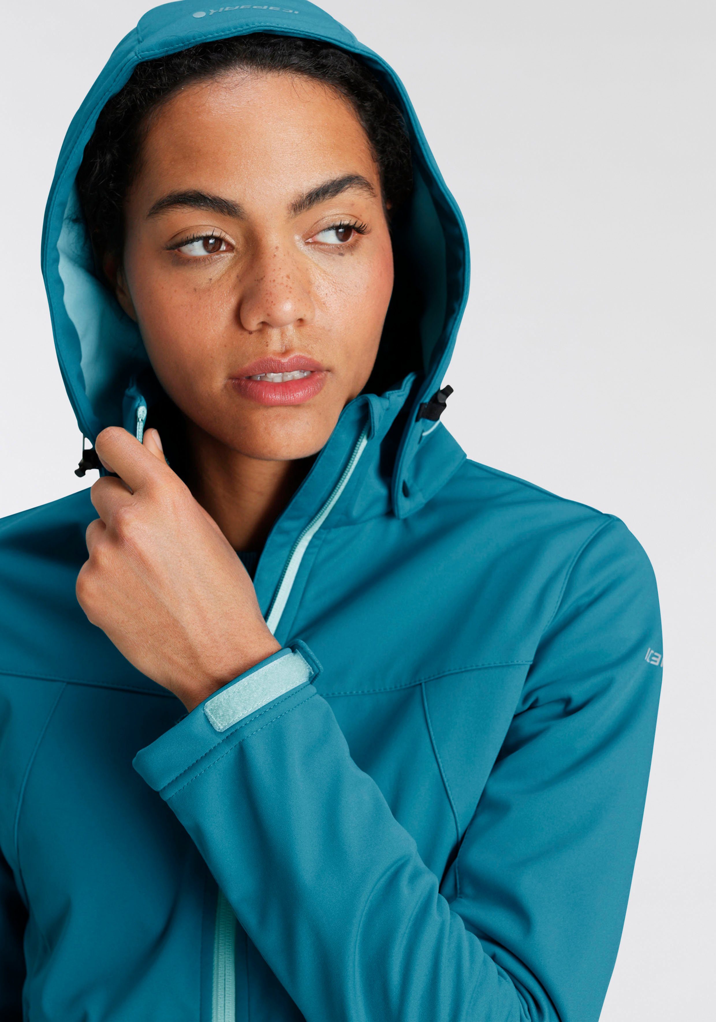 Icepeak turquoise D Winddicht & SOFTSHELLJACKE BOISE Softshelljacke Wasserdicht