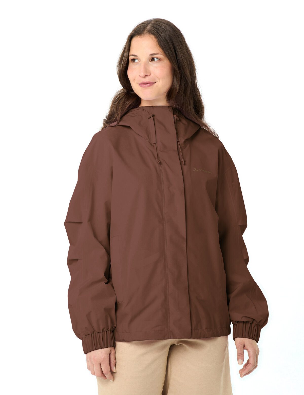VAUDE Regenponcho Women's Mineo Rain Jacket (1-St) wasserdichter Regenponcho mit Kapuze