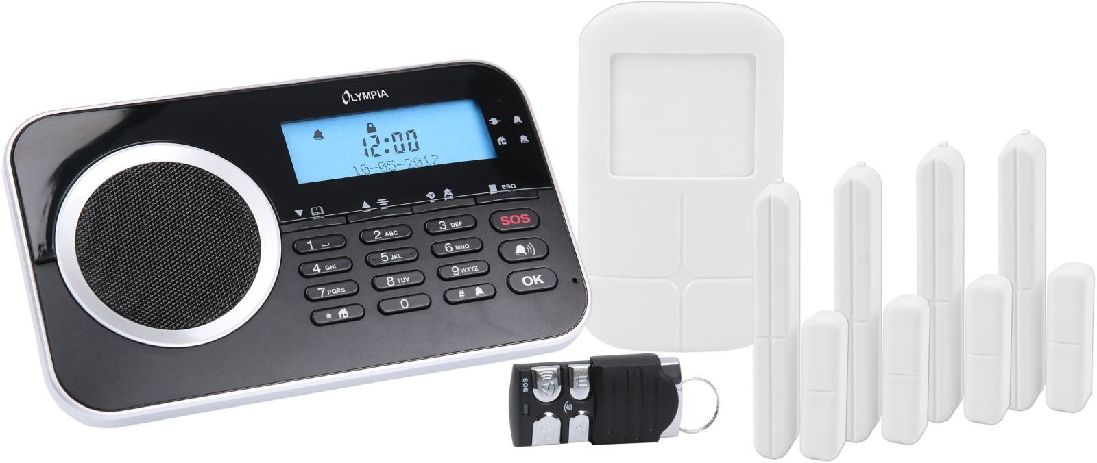 Olympia Kettenschloss Alarmanlage Protect 9761 GSM schwarz