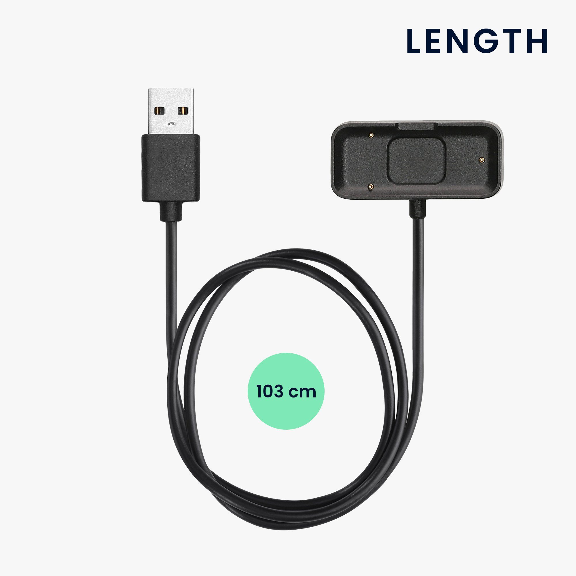 kwmobile USB Ladekabel für Pulse Kabel Fitnesstracker Withings Ersatzkabel HR Smart Charger - Watch - Elektro-Kabel, Aufladekabel