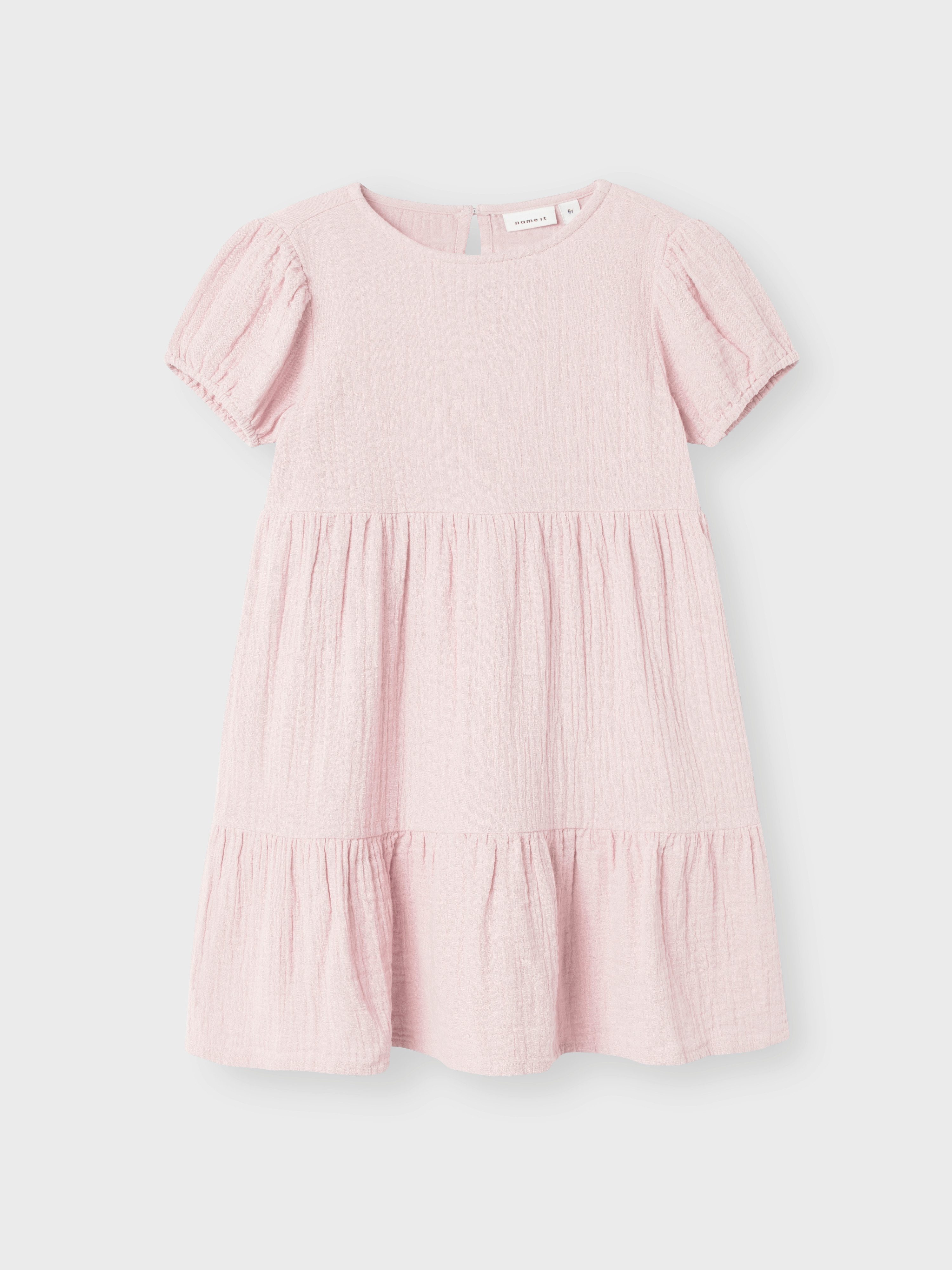 Name It Tunikakleid NMFJASMIN SS DRESS NOOS Baumwolle - Musselin, mit Volant