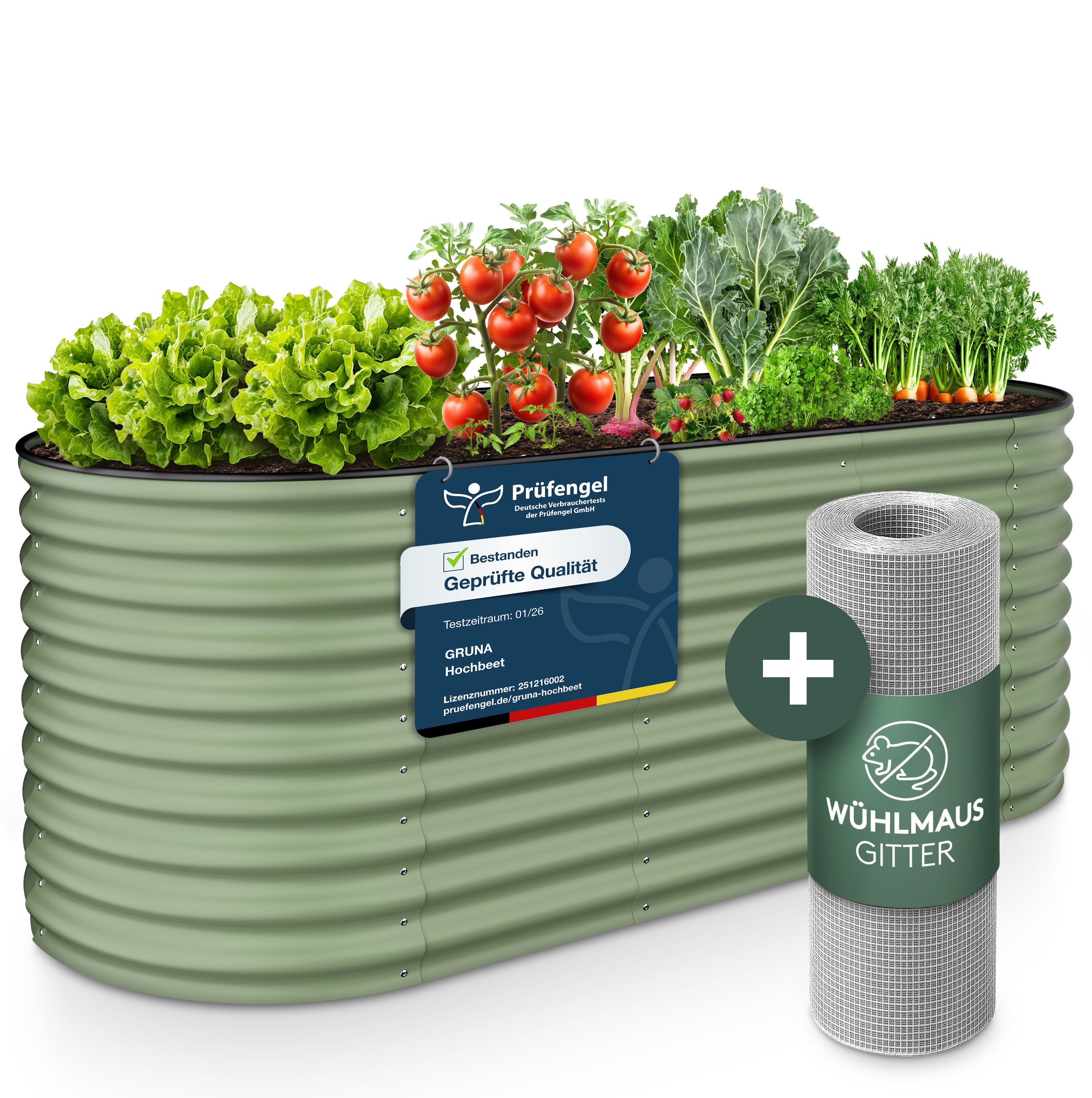 GRUNA Hochbeet GRUNA - Hochbeet Metall I 6 in 1 Modular Hochbeete-Kit