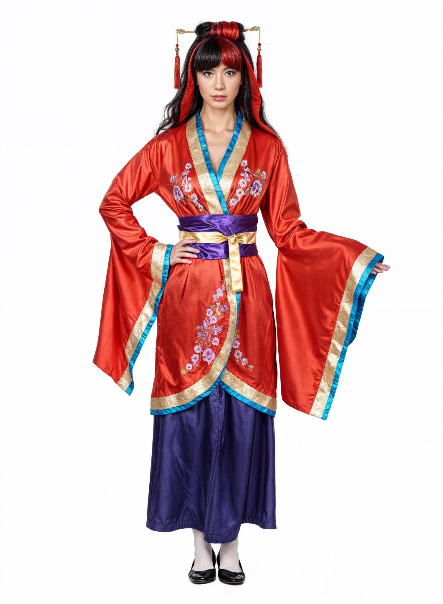 Metamorph Kostüm Manga Kimono Kostüm, Farbenfroher Kimono für Cosplayer und Anime-Fans