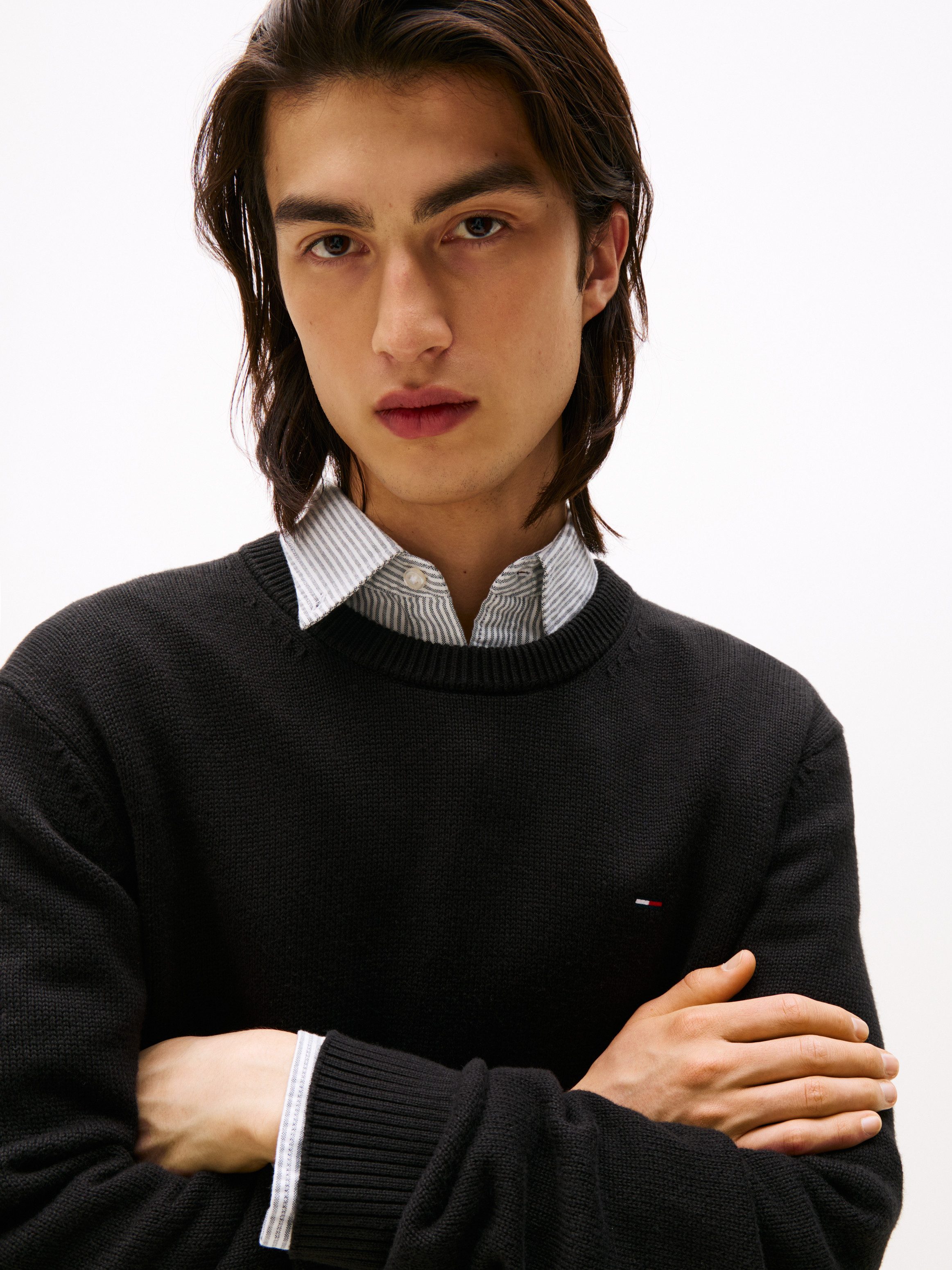 Tommy Jeans Rundhalspullover Slim fit mit Rundhalsausschnitt günstig online kaufen