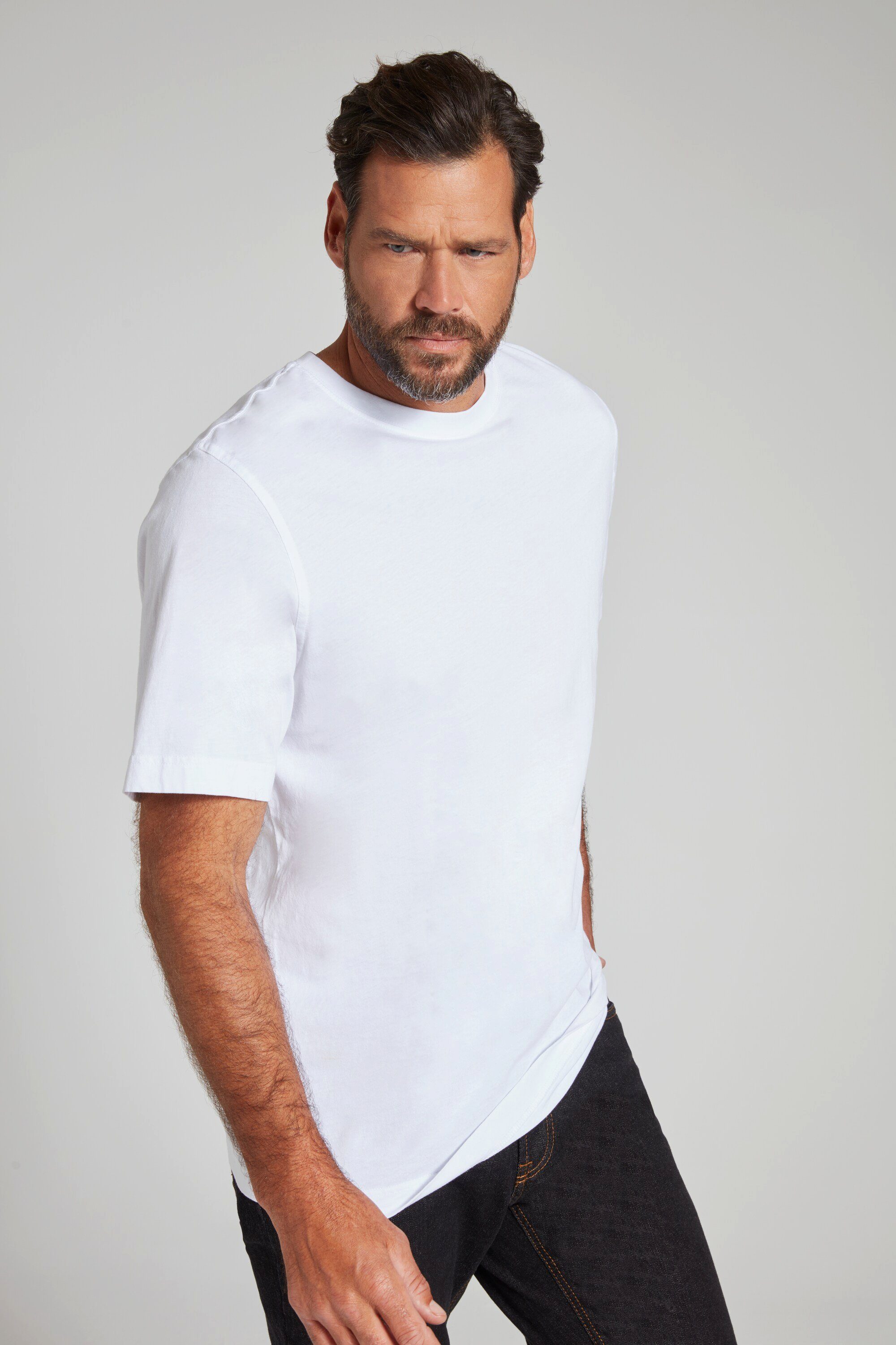 Neu eingetroffen JP1880 T-Shirt T-Shirt gekämmte Rundhals Basic Baumwolle bis schneeweiß 8XL