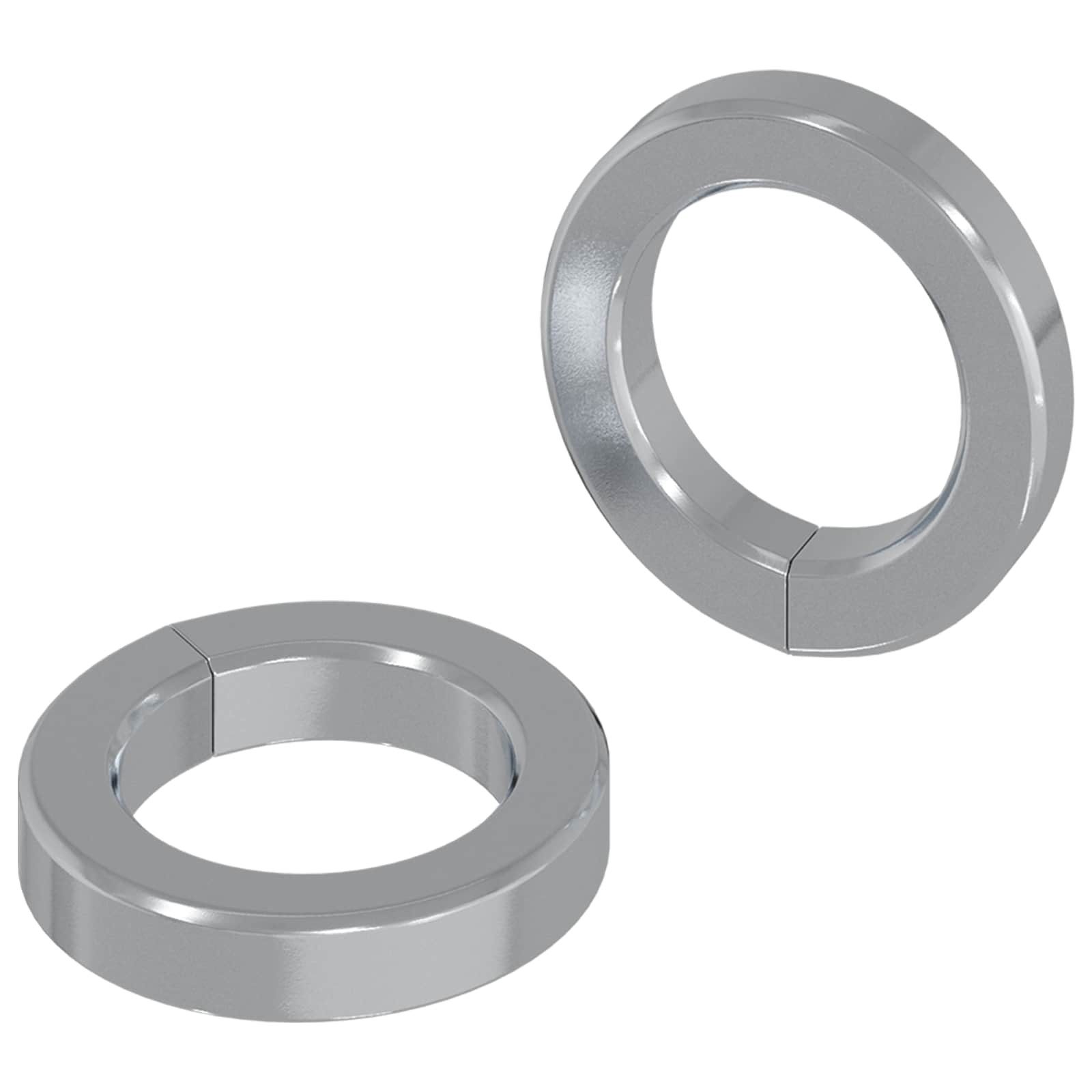 vidaXL Federring, Federunterlage 2 pcs Weiß 13 x 1 mm Eisen