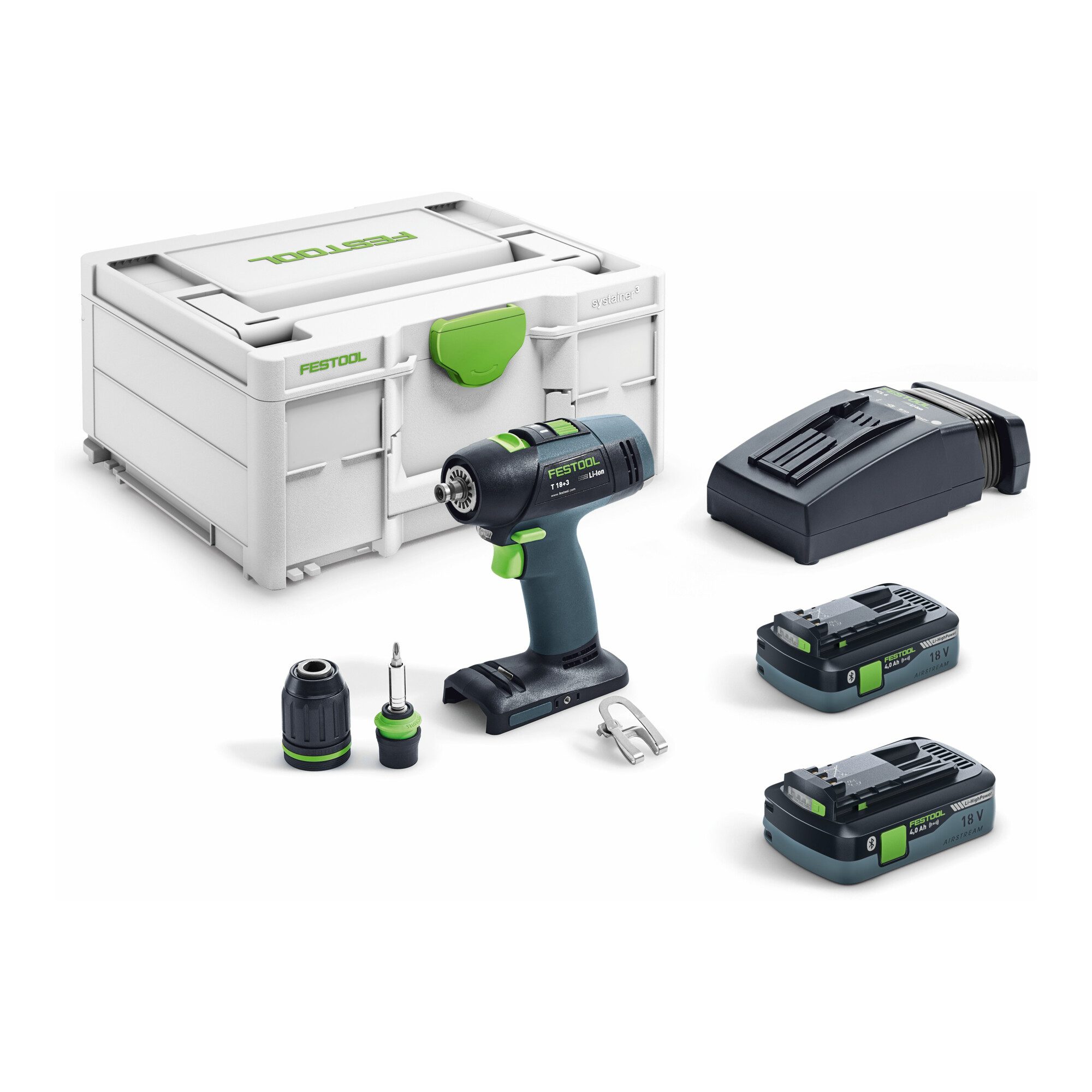FESTOOL Bohrschrauber Festool Akku-Bohrschrauber T 18+3 HPC 4,0 I-Plus