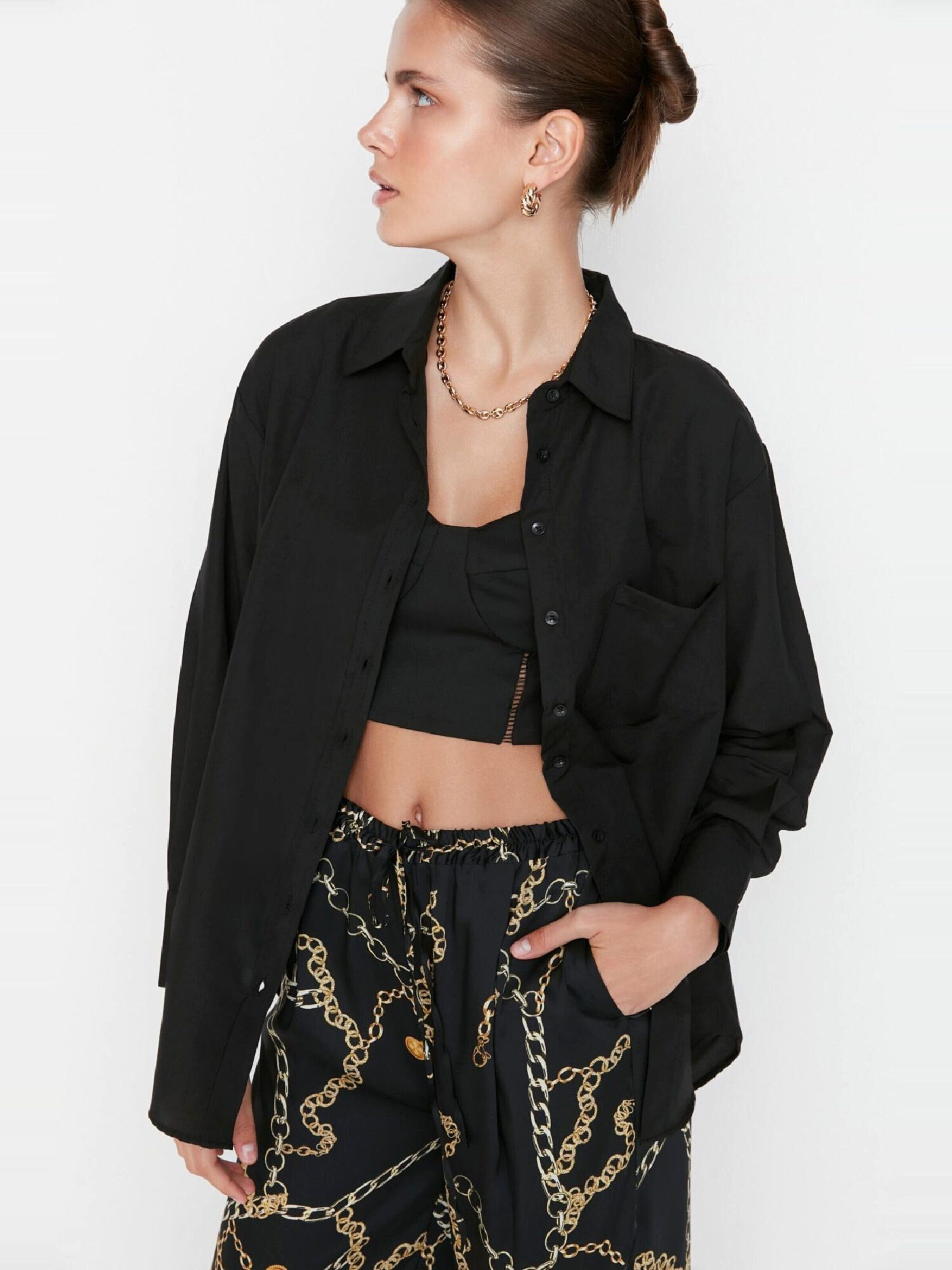 Trendyol Langarmbluse (1-tlg) Plain/ohne Details