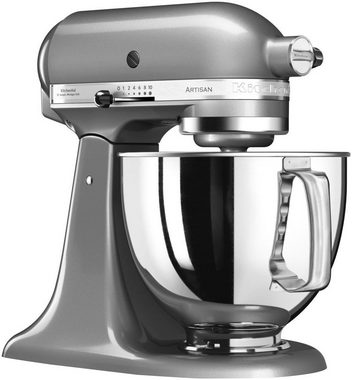 KitchenAid Küchenmaschine 5KSM125ECU, 300 W, 4,8 l Schüssel, mit Gratis Glasschüssel+3 Nudelvorsätzen