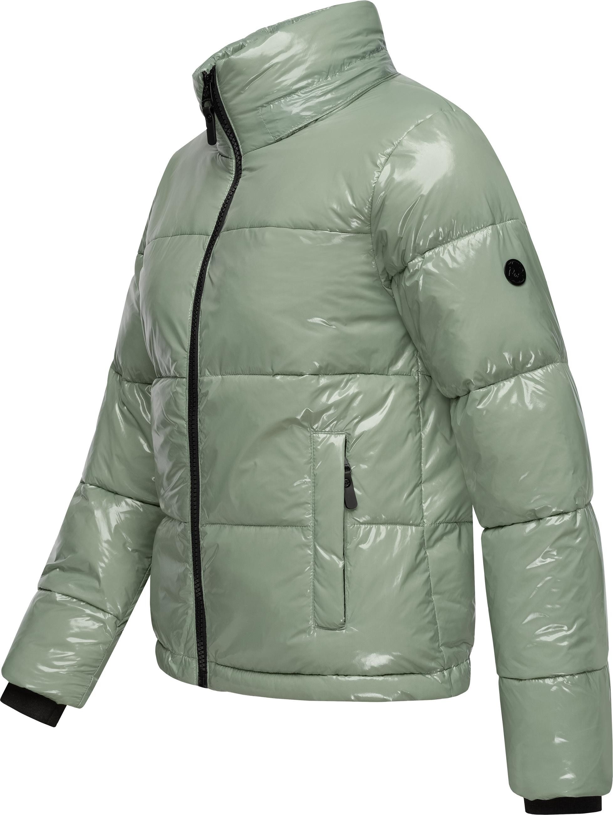 Ragwear Steppjacke Roobie super stylische, gänzende Damen Winterjacke
