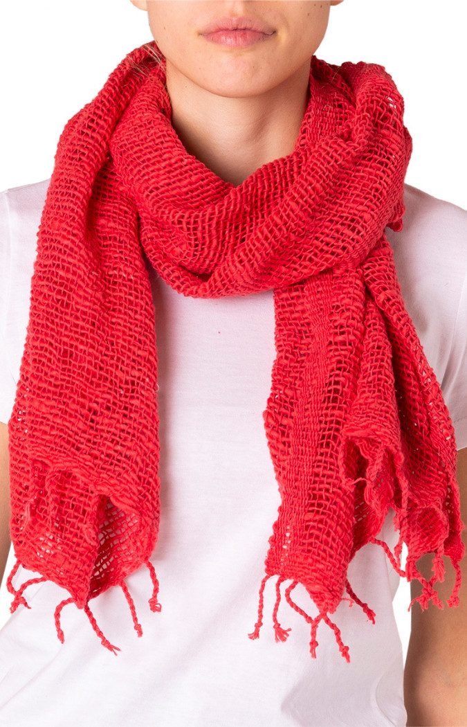 PANASIAM Schal Locker gewebter Baumwollschal in vielen schönen Farben auch als, Stola oder Schultertuch tragbar kuschelig für Herbst und Winter