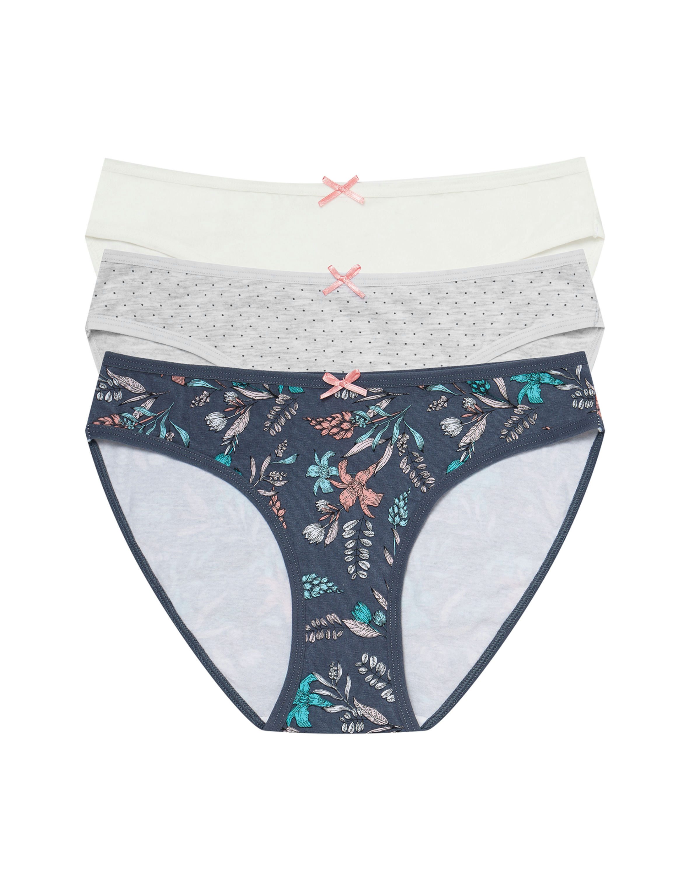 Henderson Slip Slip Mi Mi im 3er Pack, nahtlos, Animal Print, Baumwoll Jersey (3er-Pack)