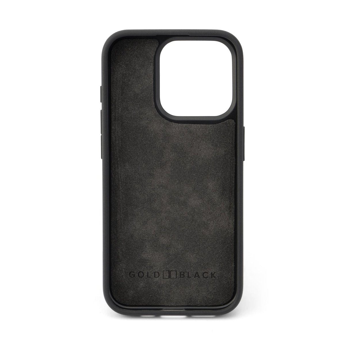 GOLDBLACK Handyhülle GOLDBLACK iPhone 15 Pro Lederhülle CrocPrestige schwarz mit