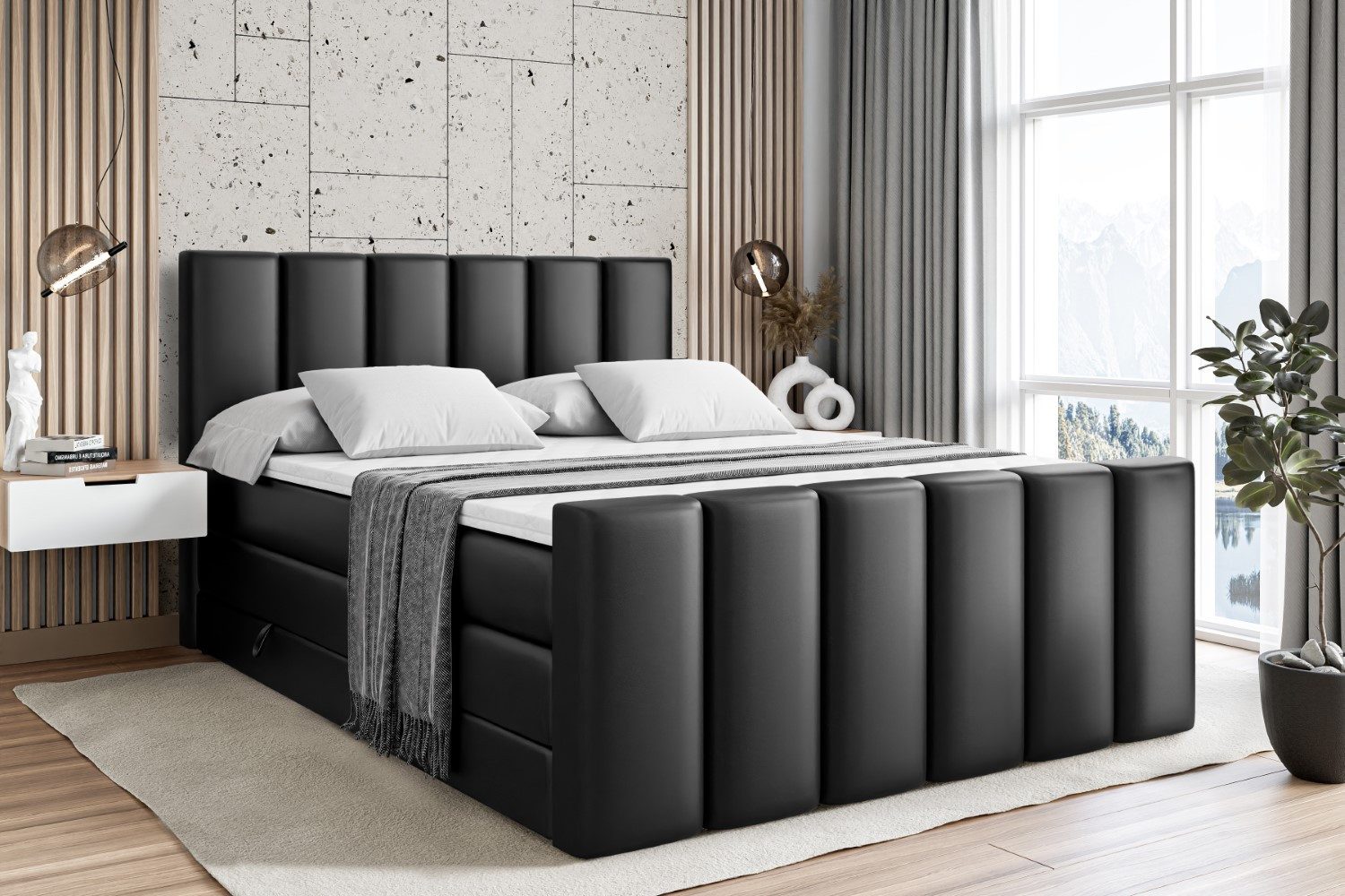 ALTDECOR Boxspringbett BOXI1-Z KING (Multipocket-Matratze H4, günstig online kaufen