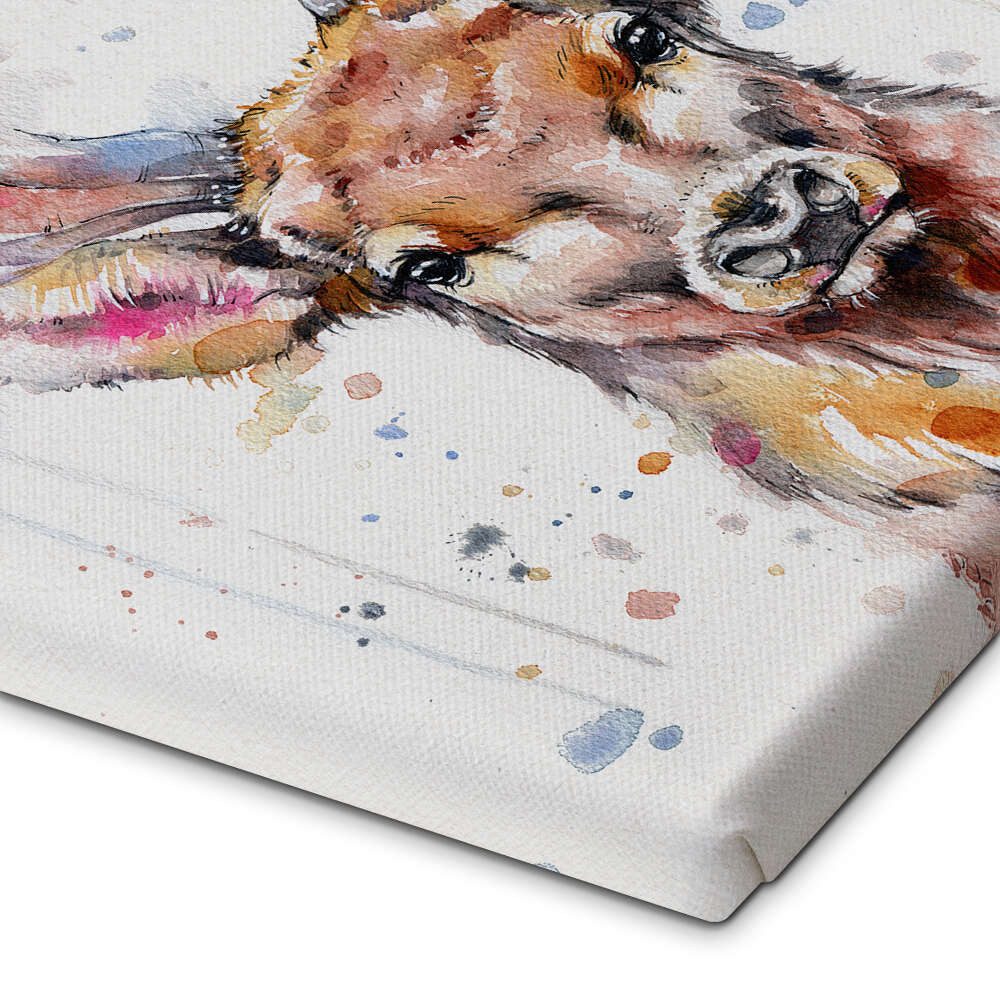 Posterlounge Wandbild Hirsch und Spatz, Sillier Than Sally, erhältlich als Poster, Leinwandbild, Wandsticker oder Acrylglasbild