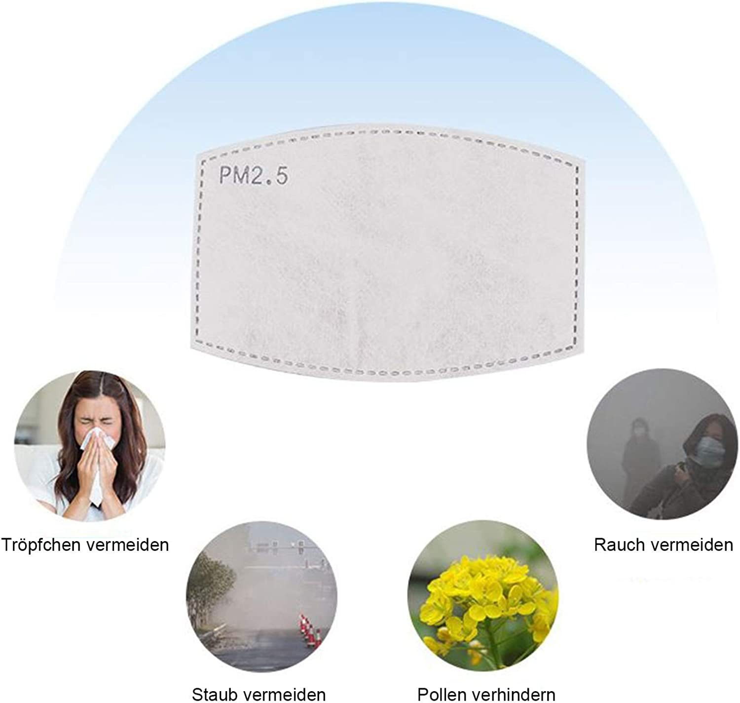 WLIXPBB Sturmhaube 3er Set Multifunktions-Schal: Motorrad Sport Halstuch Outdoor Maske (3er Set, 3er Set Multifunktionsschal mit Filter) Vielseitig einsetzbar, warm und weich, Unisex-Design