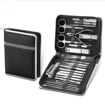 Scheiffy Nagelknipser-Set Nagelset mit Aufbewahrungsbox,Nagelpflegewerkzeuge aus Edelstahl, 11-tlg.