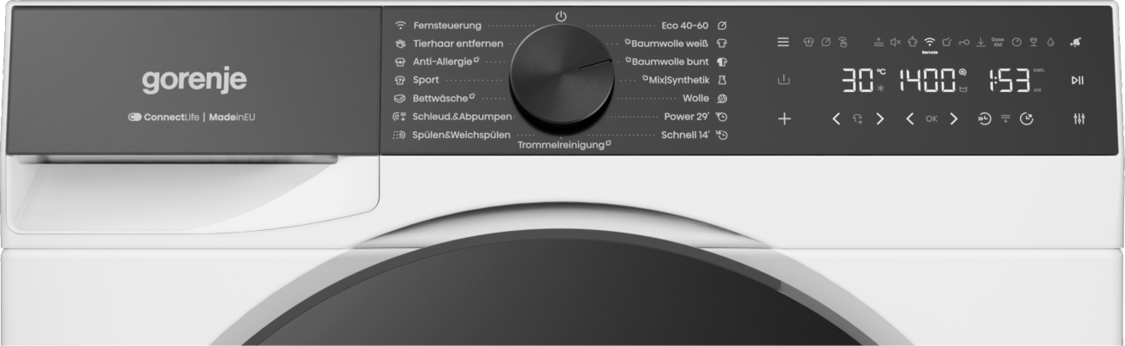 GORENJE Waschmaschine G600 W5G694A1T1, 9 kg, 1400 U/min, 10% besser als Energieklasse A, FastWash Pro 29 min.