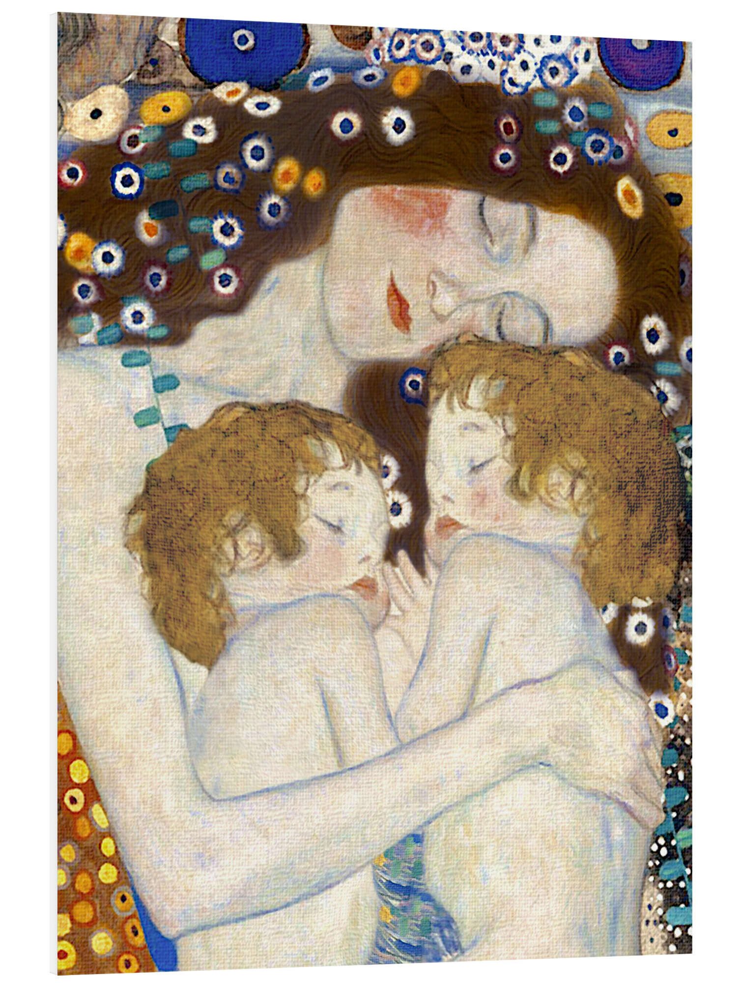 Posterlounge Wandbild Mutter und Zwillinge V, Gustav Klimt, erhältlich als Poster, Leinwandbild, Wandsticker oder Acrylglasbild