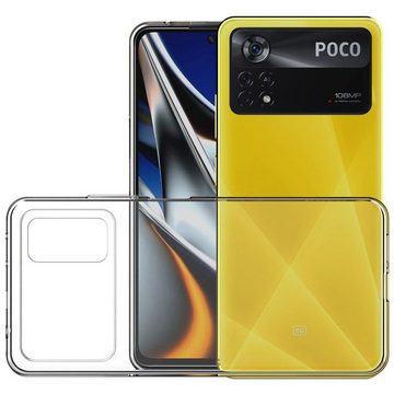 CoolGadget Handyhülle Transparent Ultra Slim Case für Xiaomi Poco X4 Pro 5G 6,67 Zoll, Silikon Hülle Dünne Schutzhülle für Poco X4 Pro 5G Hülle