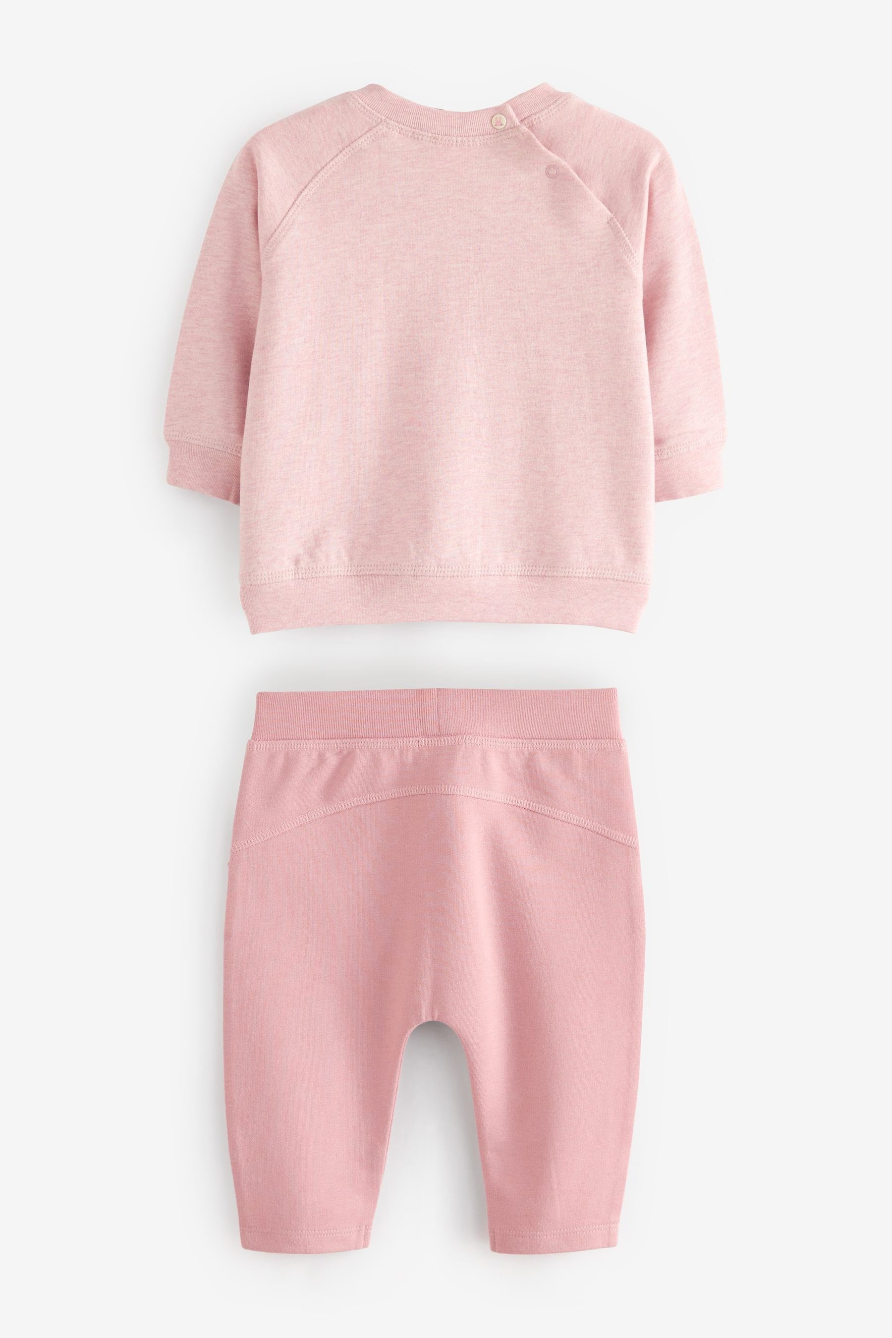 und 2-teiliges Pink Next Shirt mit (2-tlg) Leggings Sweatshirt Leggings Bunny & Babyset
