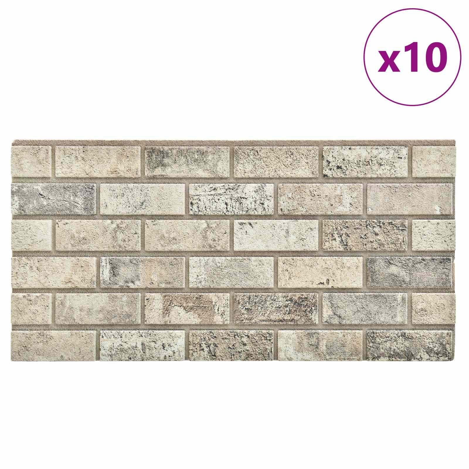 vidaXL Wandpaneel Wandpaneele 10 pcs Sand 100 x 50 cm EPS-Schaum, (10-tlg)