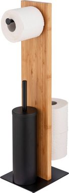 WENKO WC-Garnitur Lesina, bambus, mit Silikon-Bürstenkopf