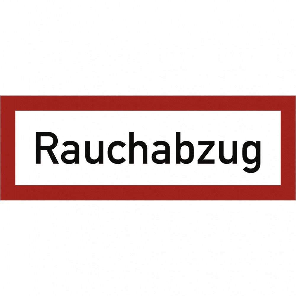 Hinweisschild Aufkleber Rauchabzug, Folie, 148x52 mm