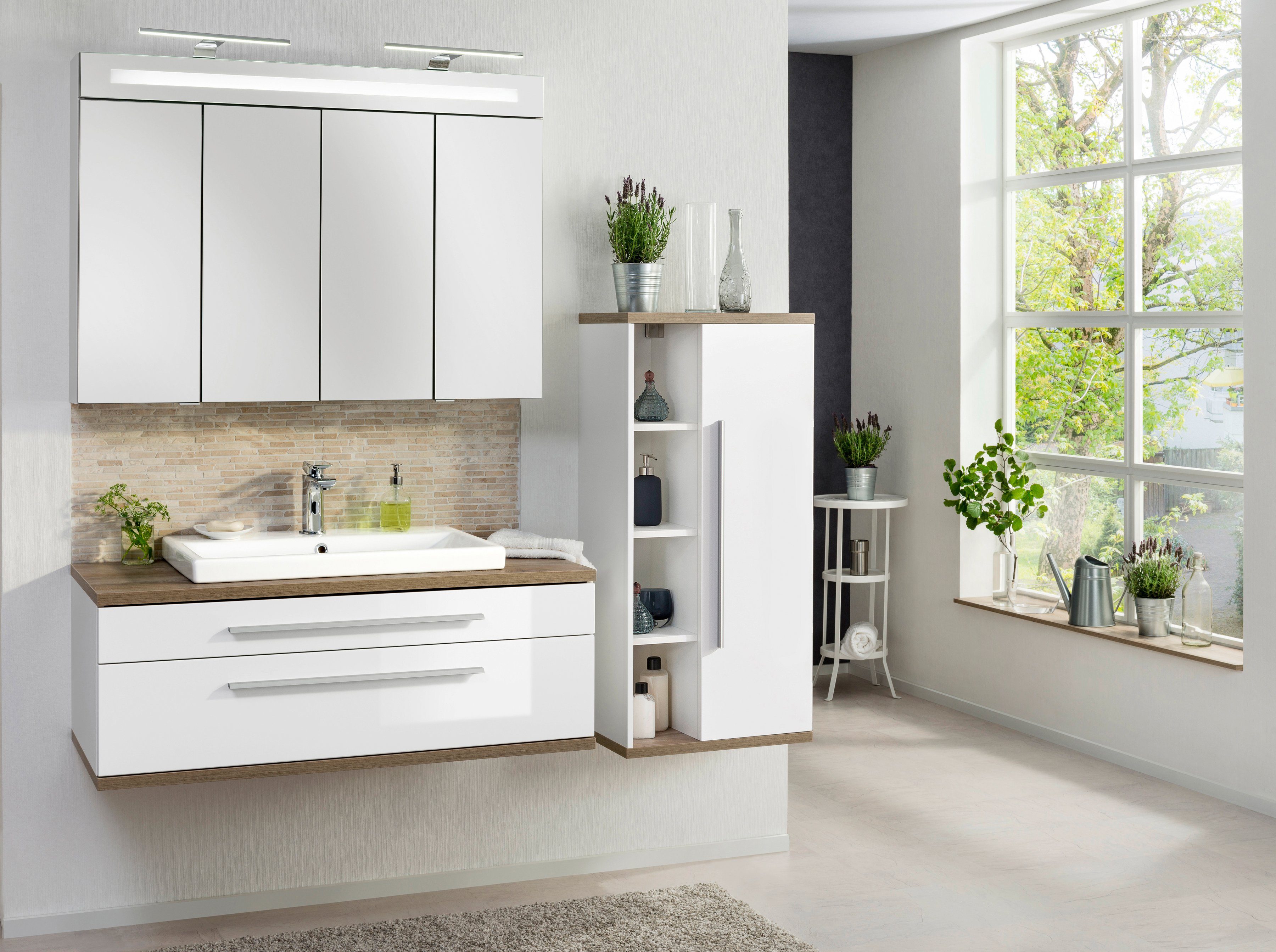 FACKELMANN Waschbeckenunterschrank Stanford Badmöbel Breite 110 cm