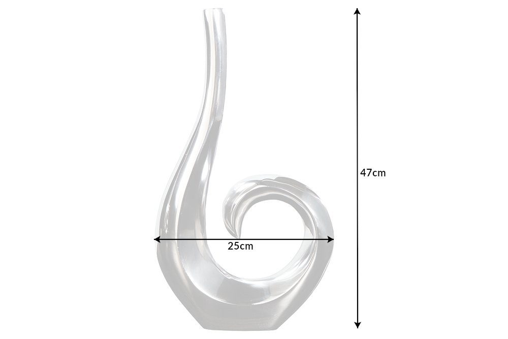 silber Tischvase St), · · WAVE · Vase aus (1 47cm Dekovase Aluminium riess-ambiente poliert