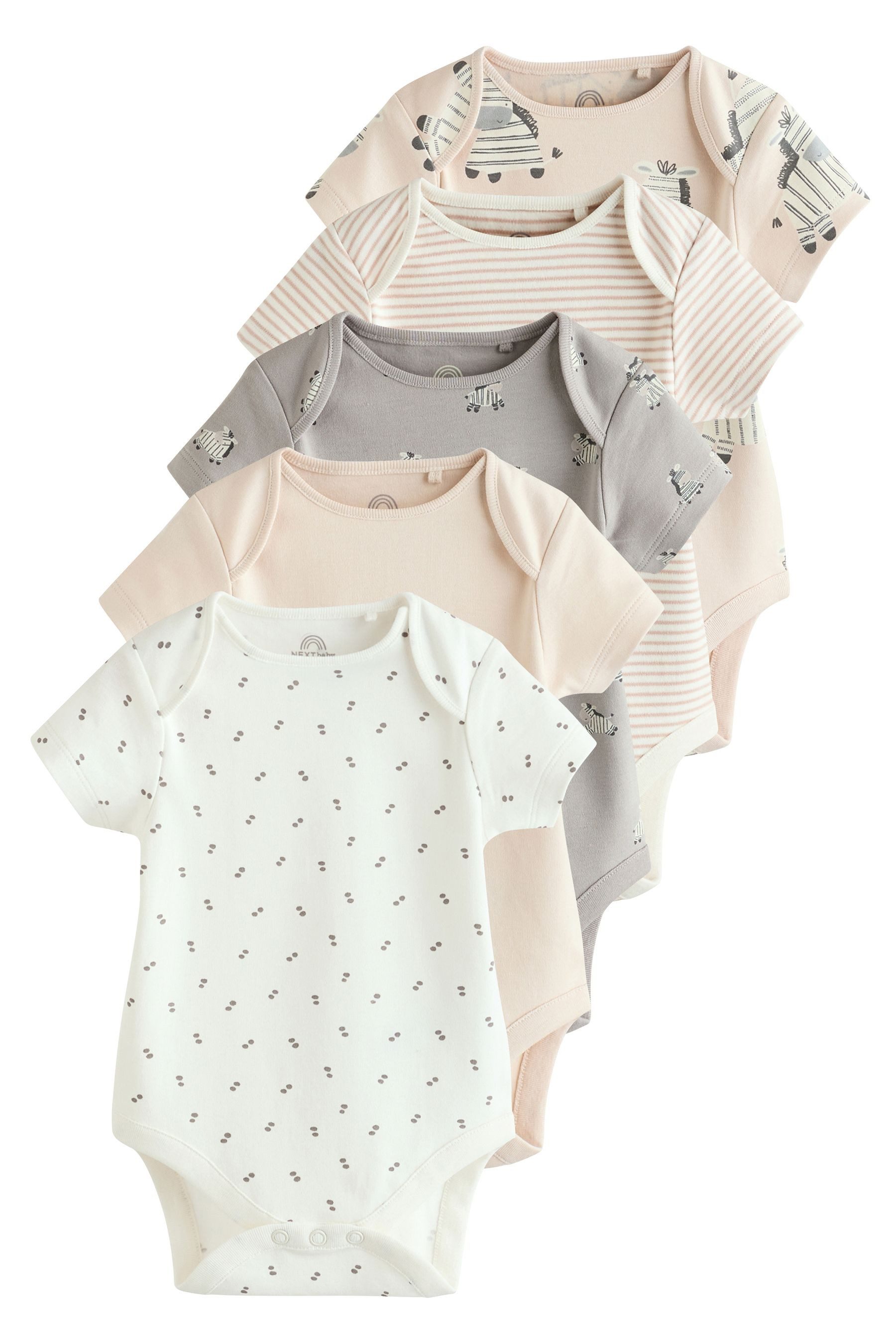 Strampler 5er-Pack Baby Kurzarm-Bodysuits aus Baumwolle
