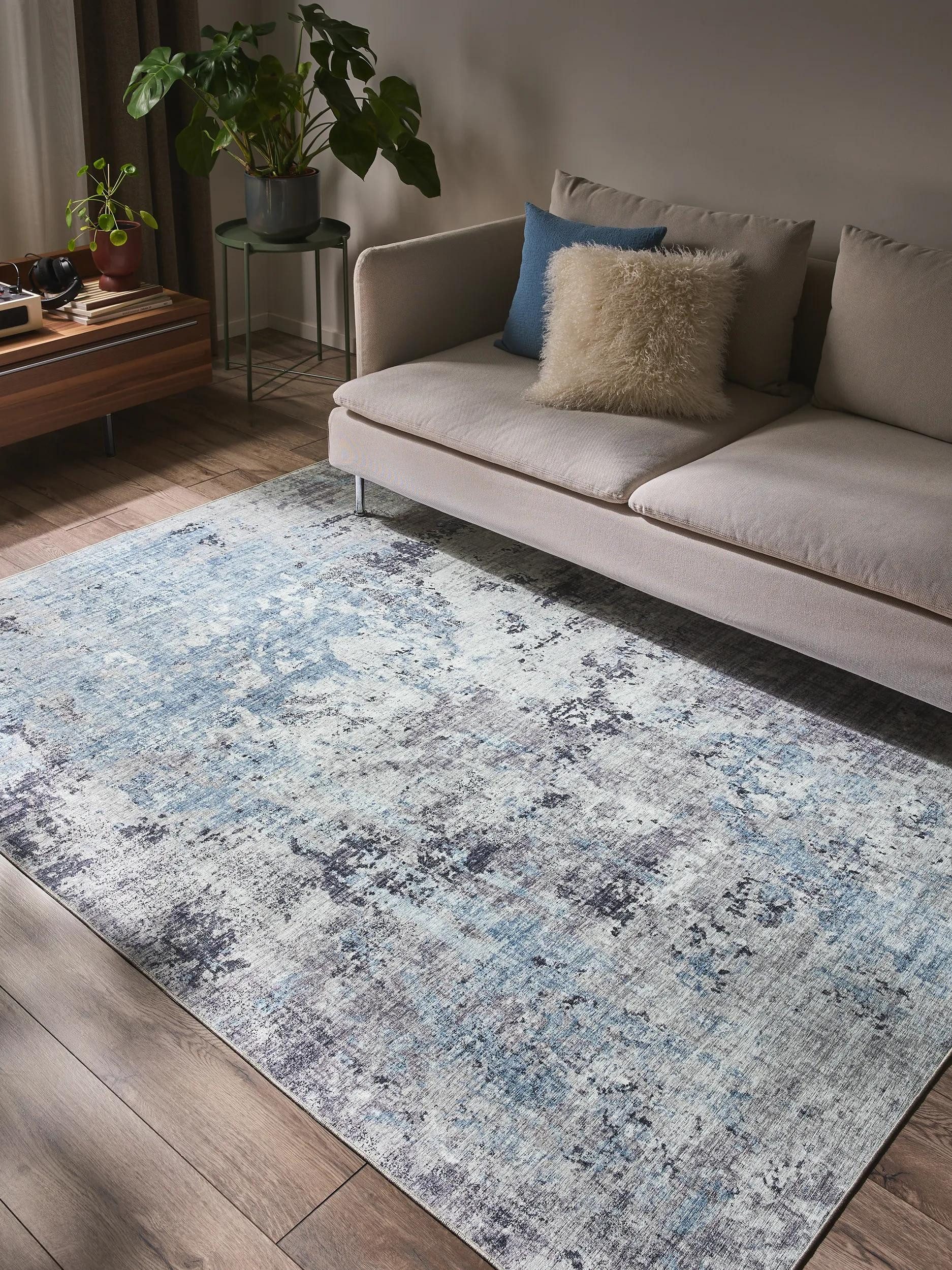 benuta Teppich Laury, rechteckig, Höhe: 5 mm, Teppich Wohnzimmer, Schlafzimmer, Esszimmer, Flur, Kunstfaser, Cozy