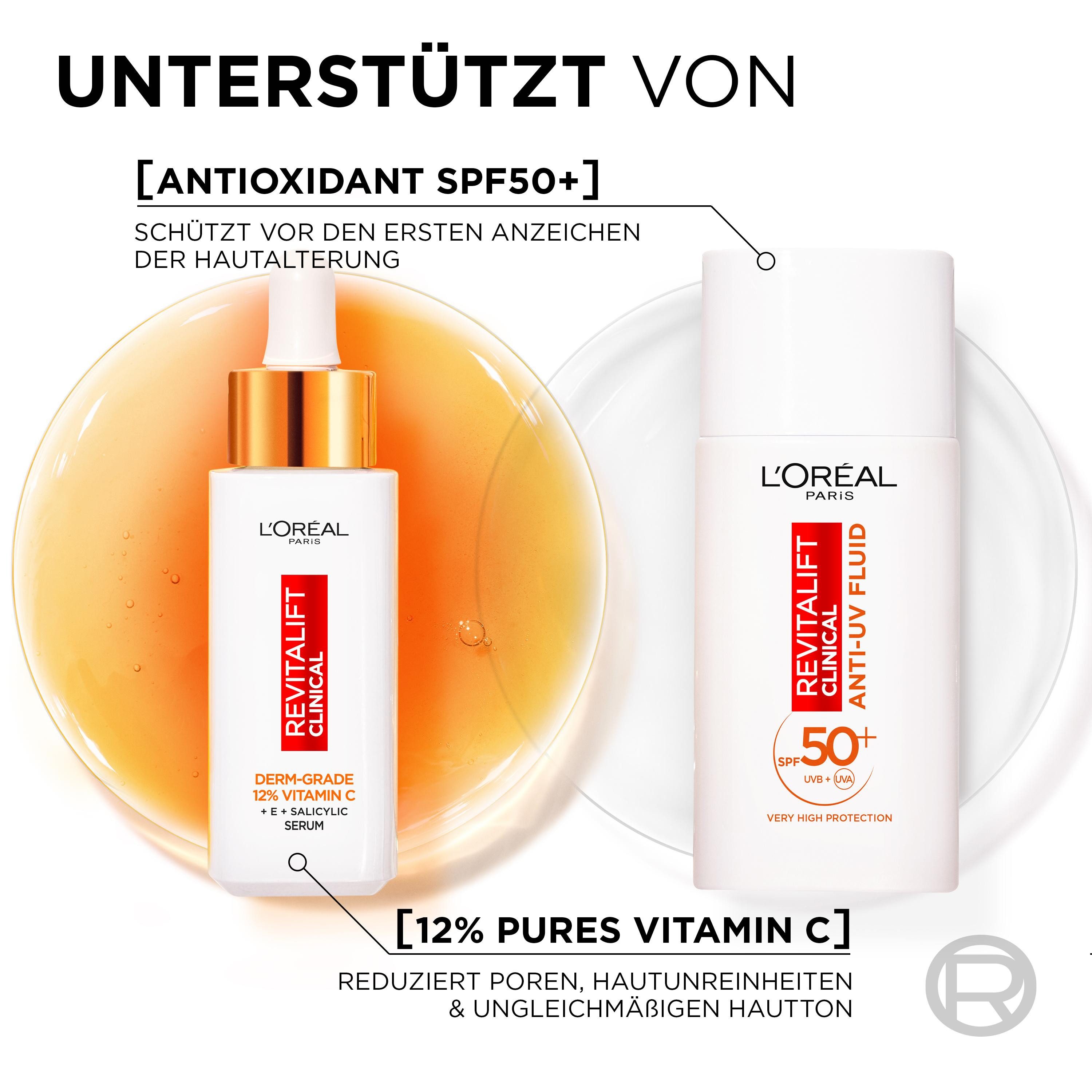 L'ORÉAL PARIS Gesichtspflege-Set REVITALIFT VITAMIN C POWER DUO Set, 2-tlg., LSF 50, beugt Fältchen und Pigmentflecken vor