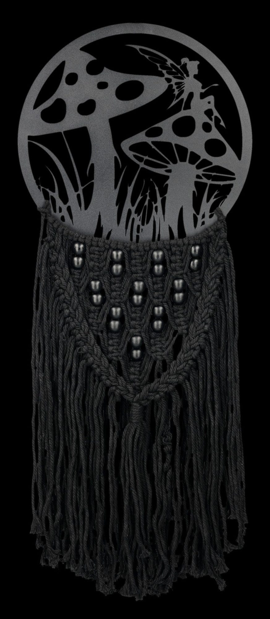 Figuren Shop GmbH Wanddekoobjekt Makramee Wandbehang – Gothic Boho Wanddeko Magi