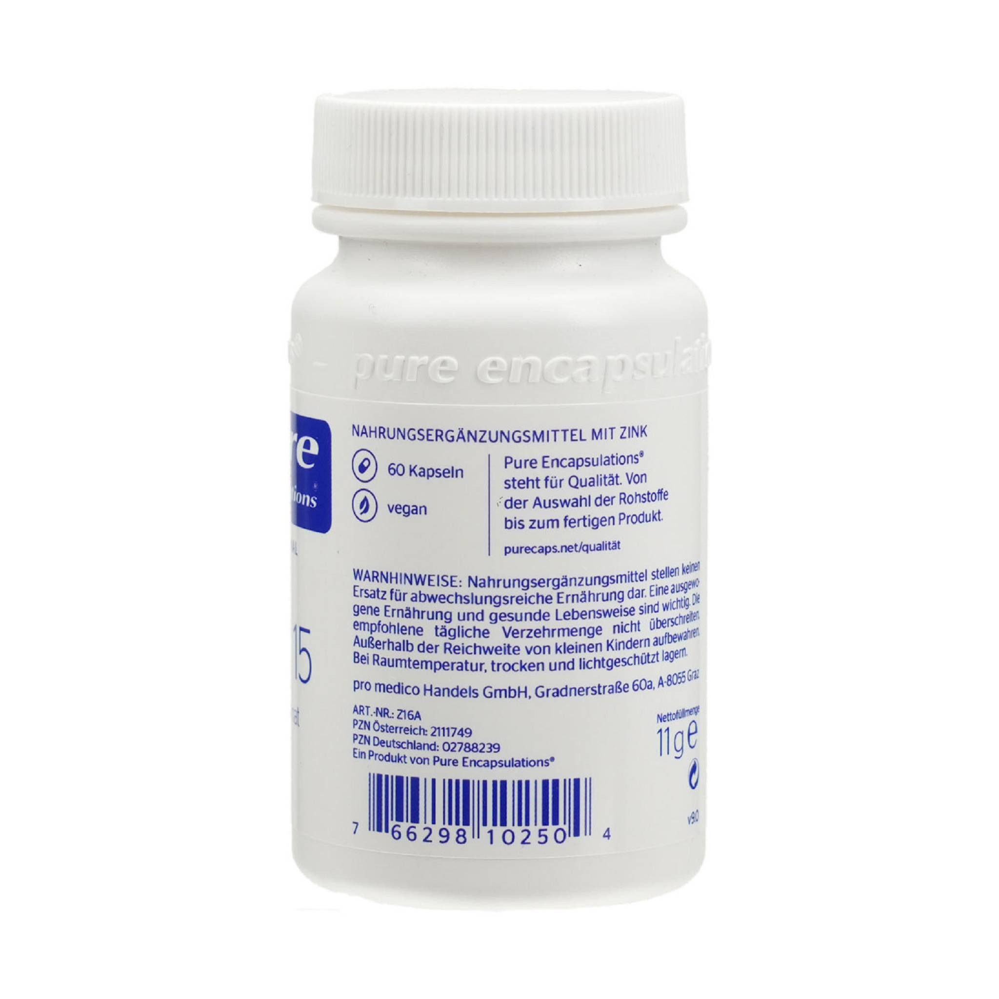 Pure PURE ENCAPSULATIONS Zink 15 Zinkpicolinat Kapseln Kapsel