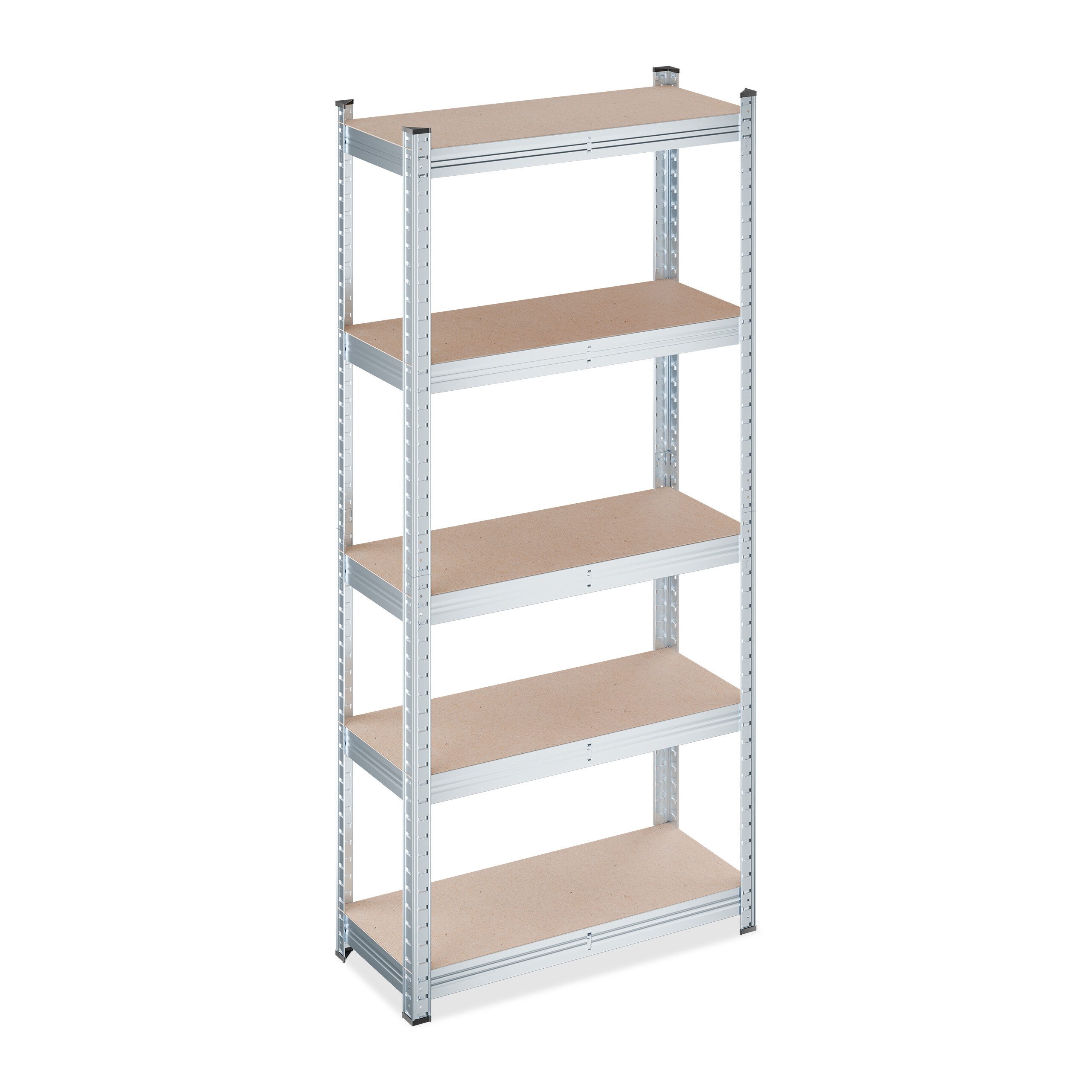 relaxdays Schwerlastregal Verzinktes Schwerlastregal 150x70x30 cm