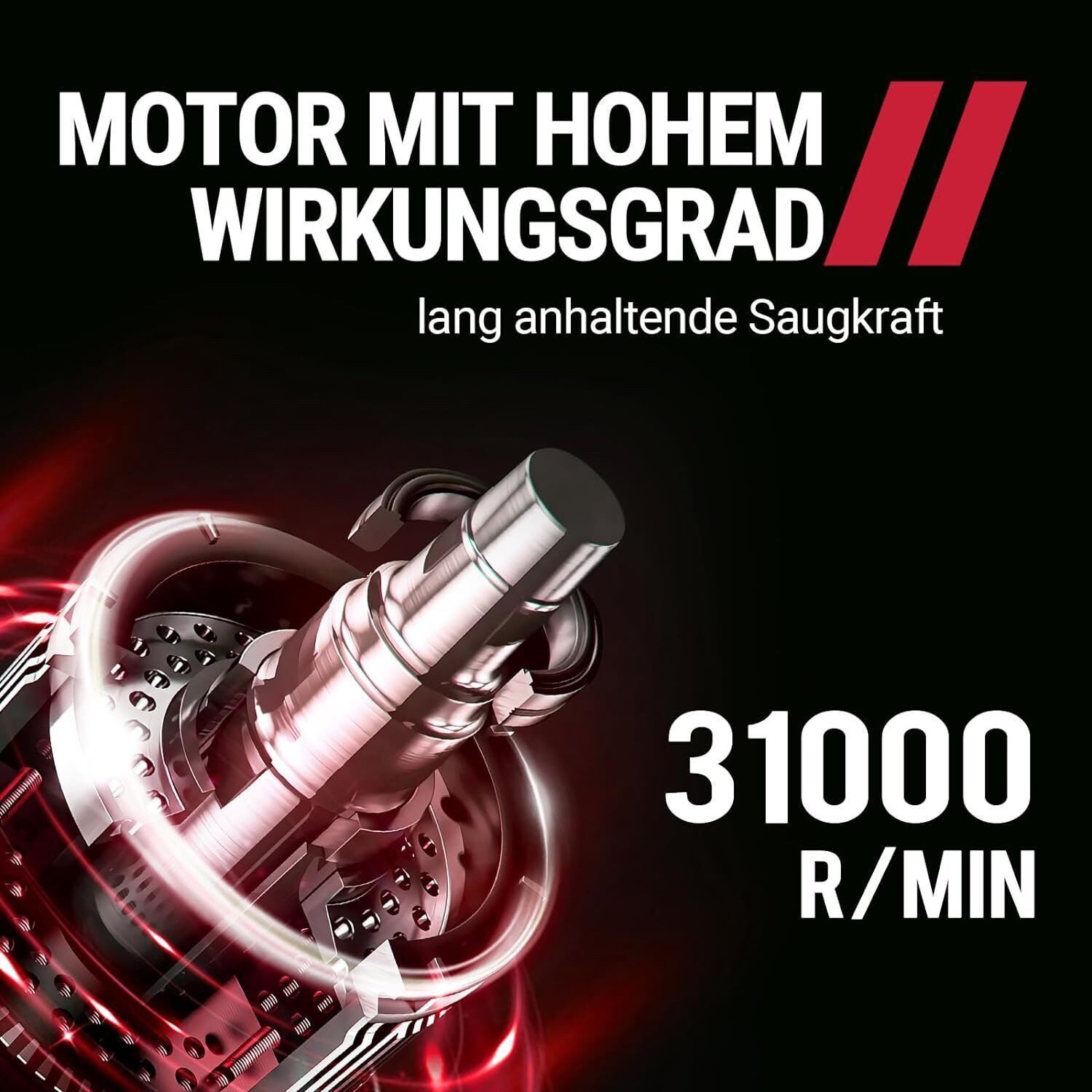 Vivitar Akku-Handstaubsauger Kabellos & Tragbar + eingebaute LED-Licht + professionelle Aufsätze, 100,00 W, Beutellos mit HEPA-Filter, 4.5 Kpa Saugkraft, 20min Akkulaufzeit, Maße: 37,6 x 13,2 x 11,1 cm