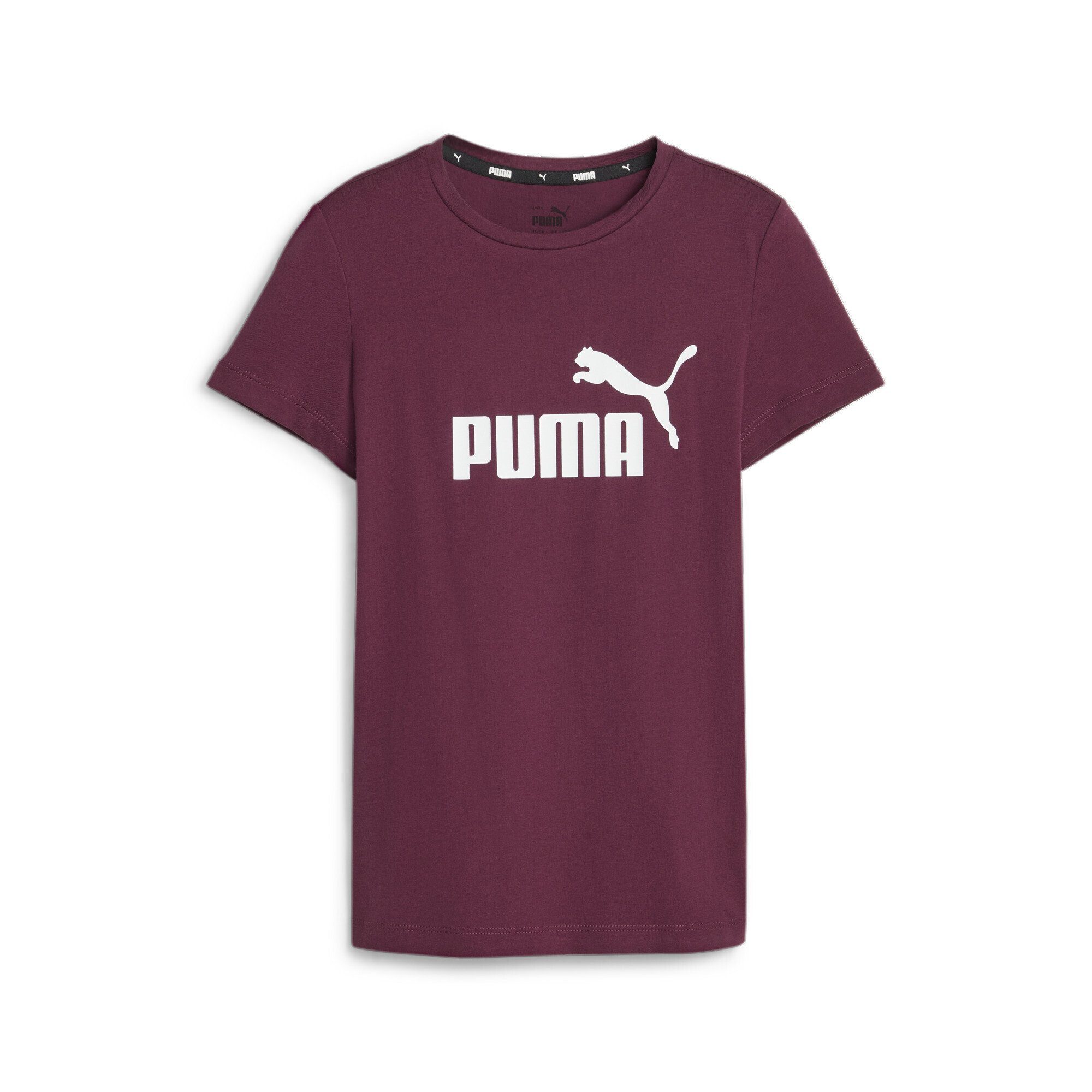 PUMA T-Shirt Essentials T-Shirt Red Dark Mädchen Jasper mit Logo