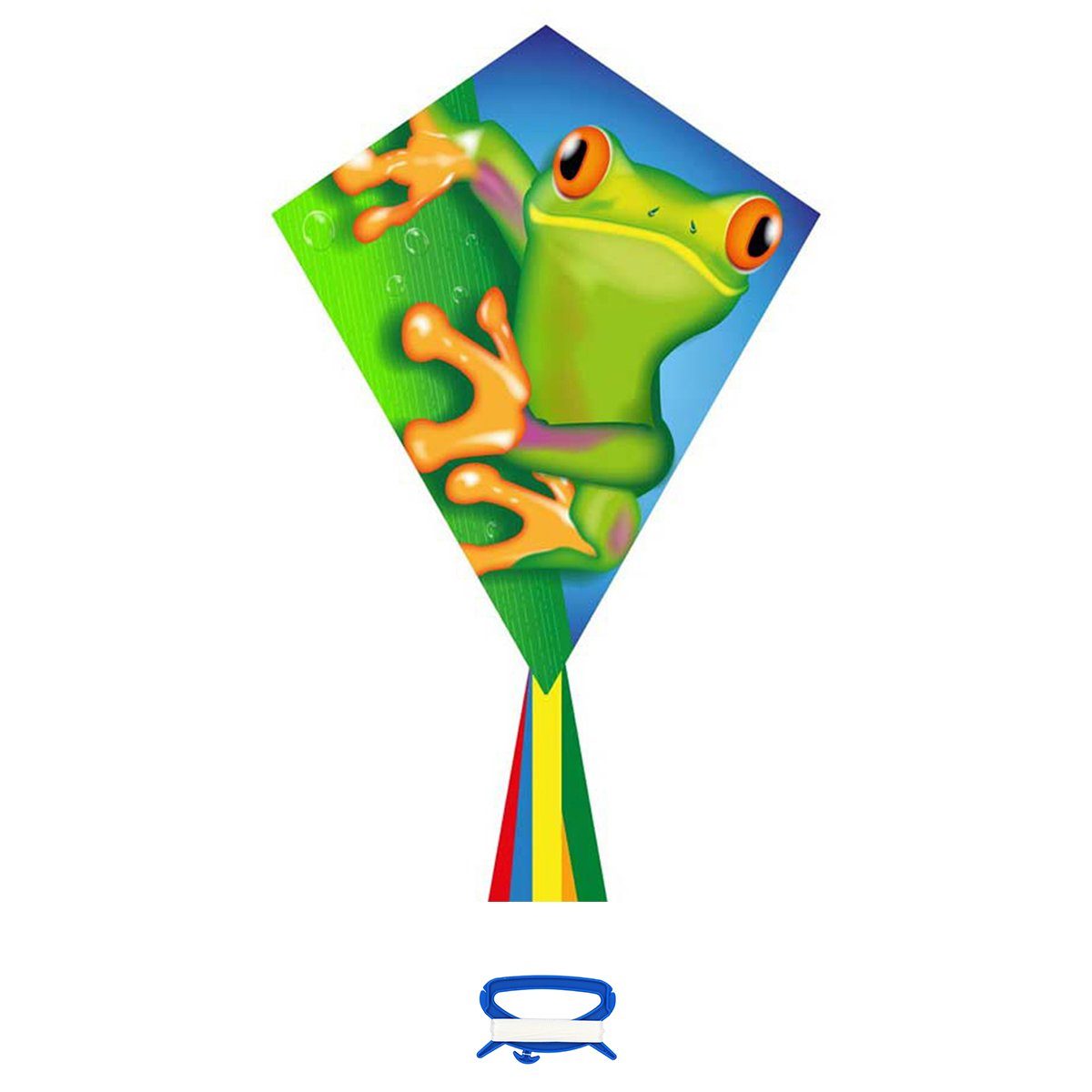Flug-Drache Kinderdrachen Einleiner Drachen HQ Eddy Froggy 70 cm Flugdrachen