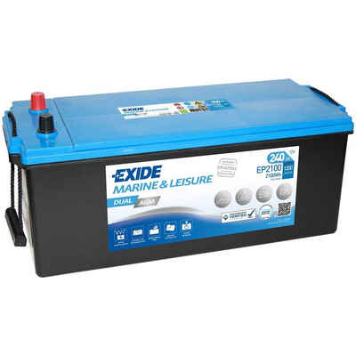 Exide Exide EP2100 DUAL AGM 12V 240Ah Marine & Leisure Batterie Batterie, (12 V V)