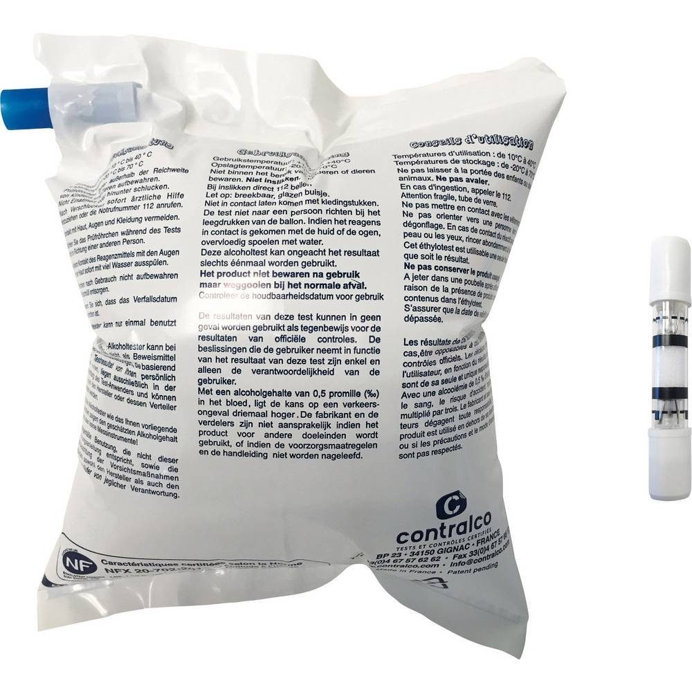 ACE Alkoholtestgerät Alkotest-Prüfröhrchen mit Ballon im 2er Pack 100289 2er Pack, Mit NFX-Zulassung