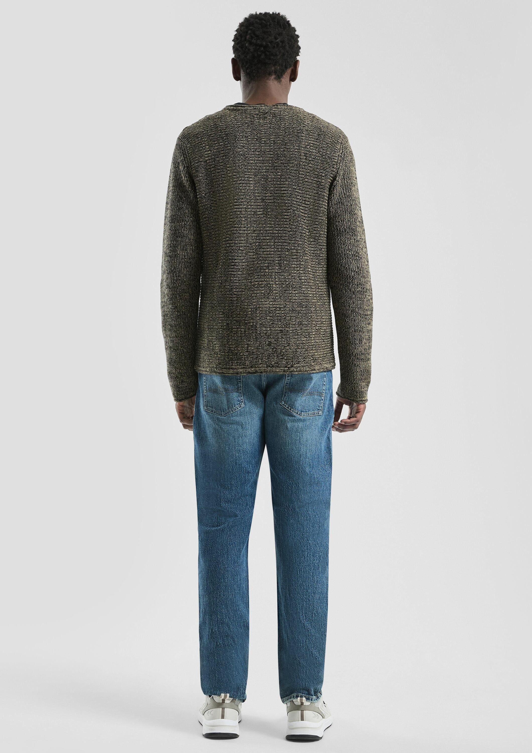 QS Longpullover Strickpullover Pullover aus Melangegarn