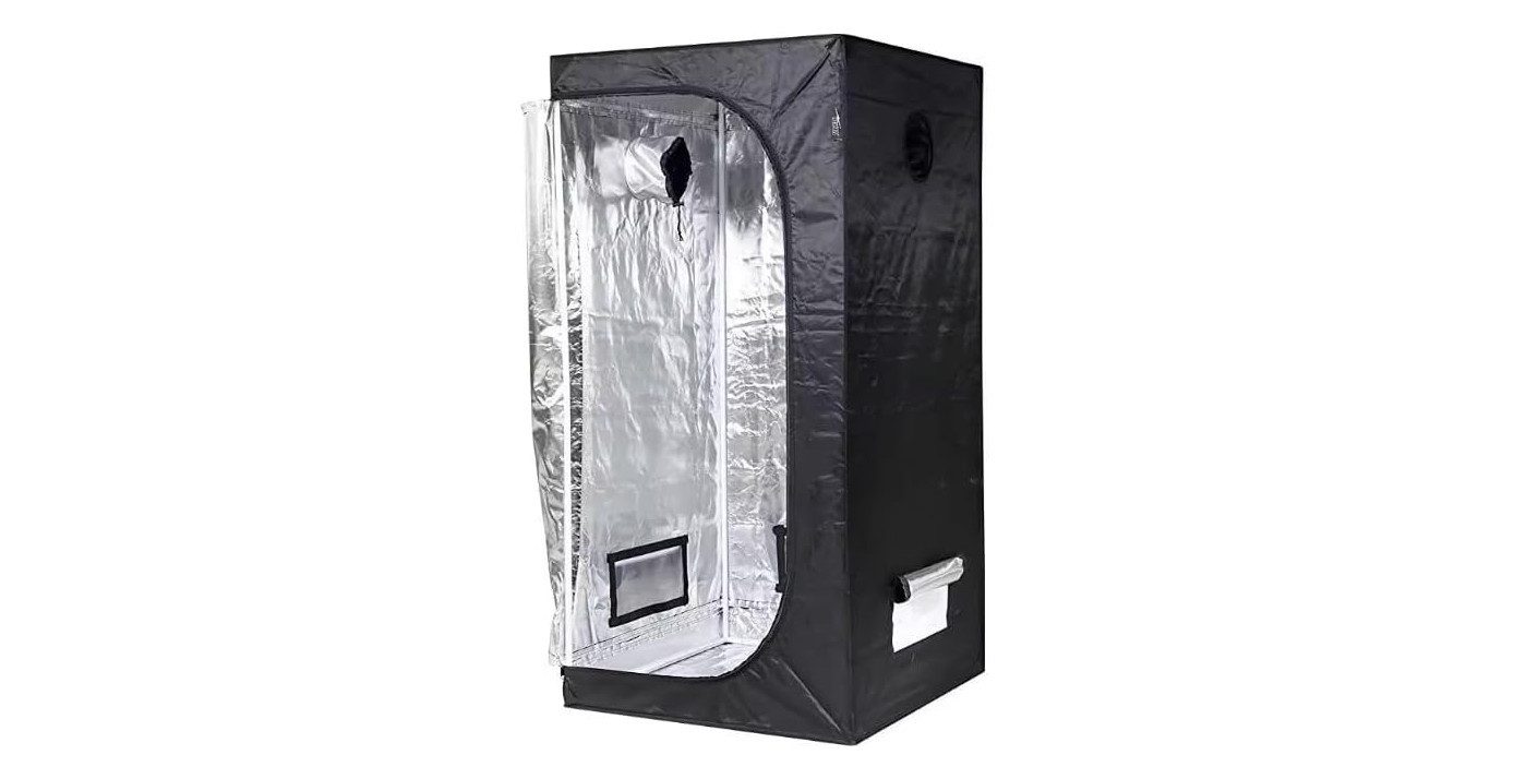 U.Uberlux Gewächshaus Grow Zelt, Growbox, Gewächszelt, Gewächshaus Indoor 60x60x140cm schwarz